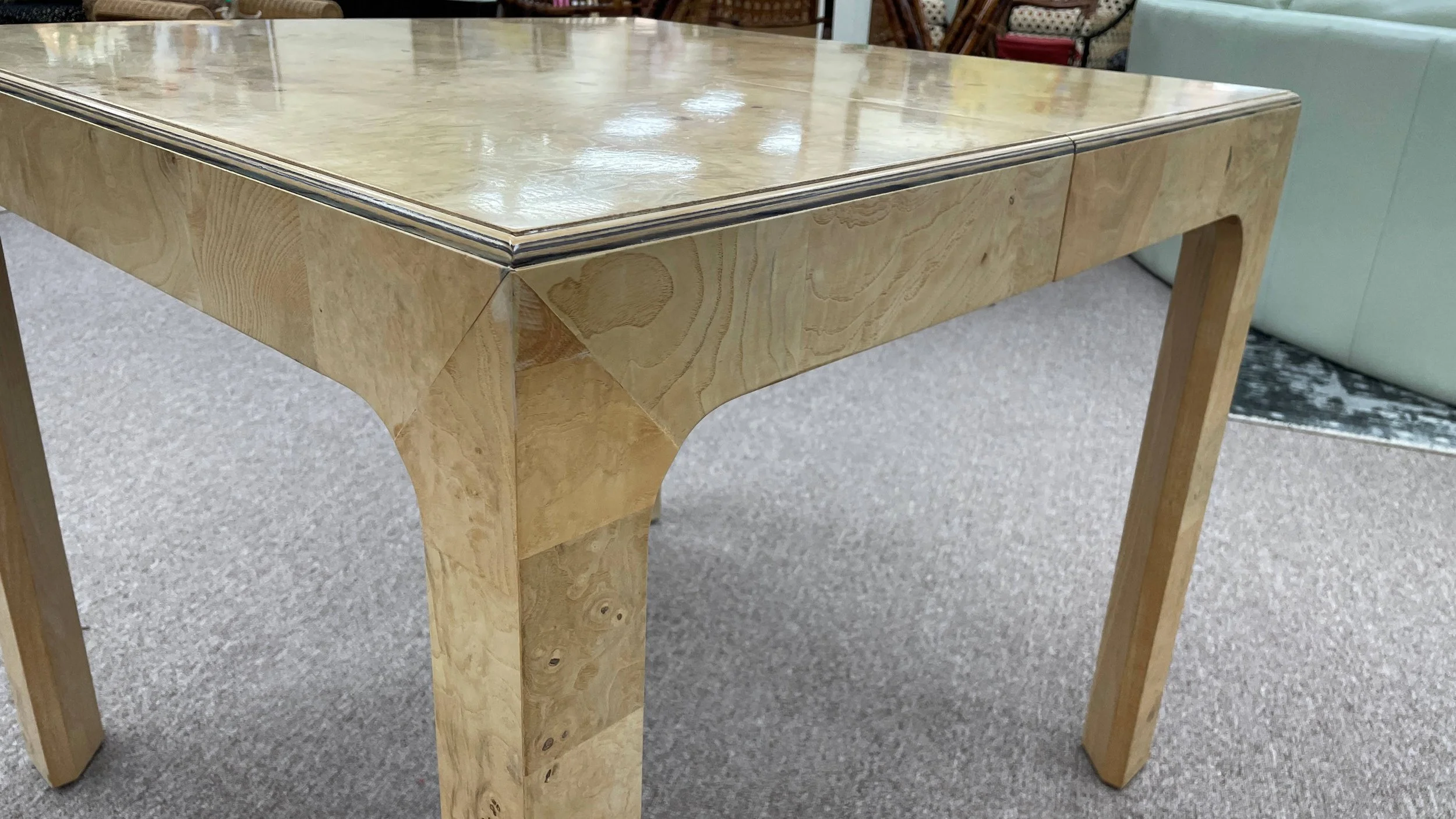 vintage-henredon-light-bookmatched-burl-game-card-table-parsons-table-rectangular-square-table 07.jpg