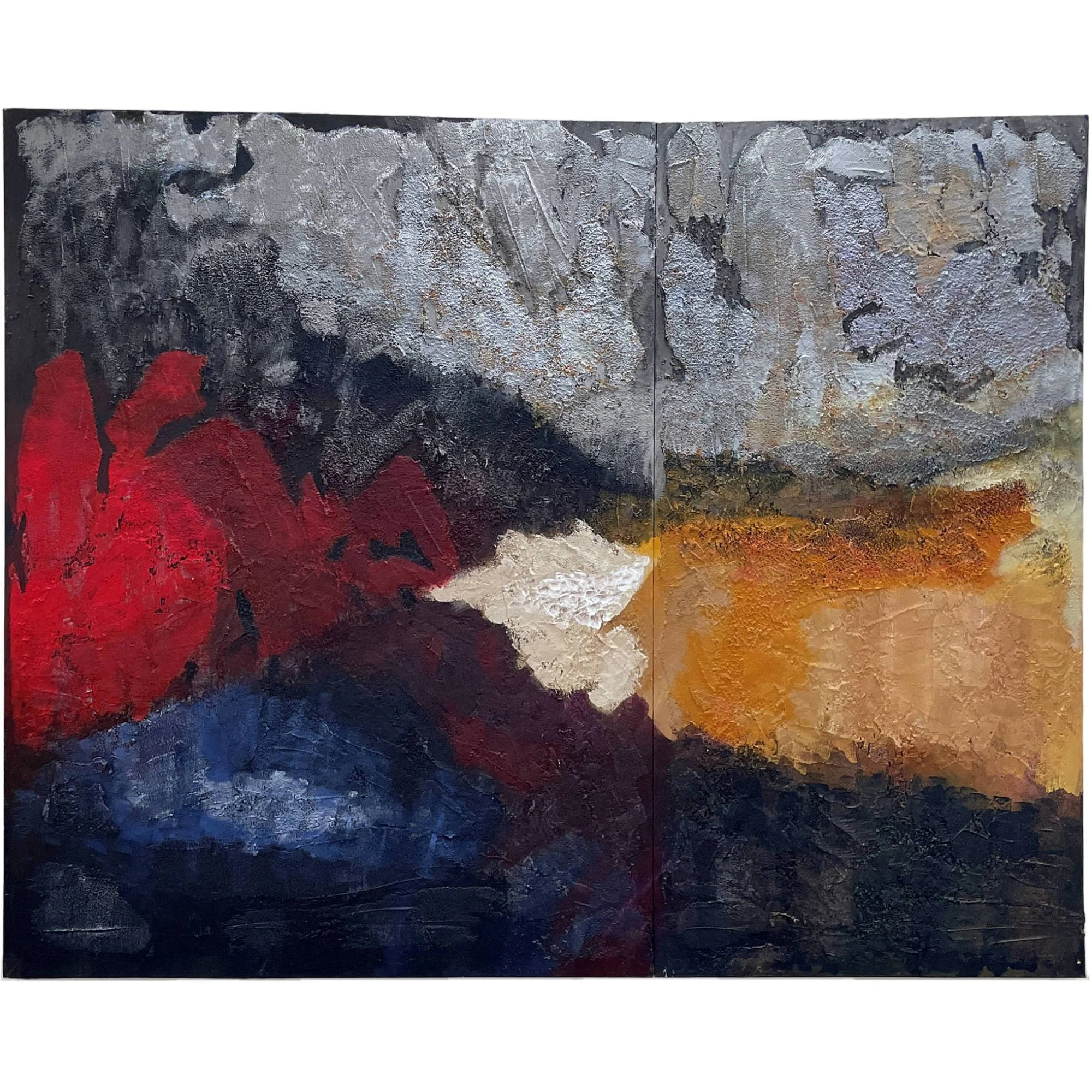 Encore Furniture GalleryDavid Frutko Signed Textured Acrylic on Canvas