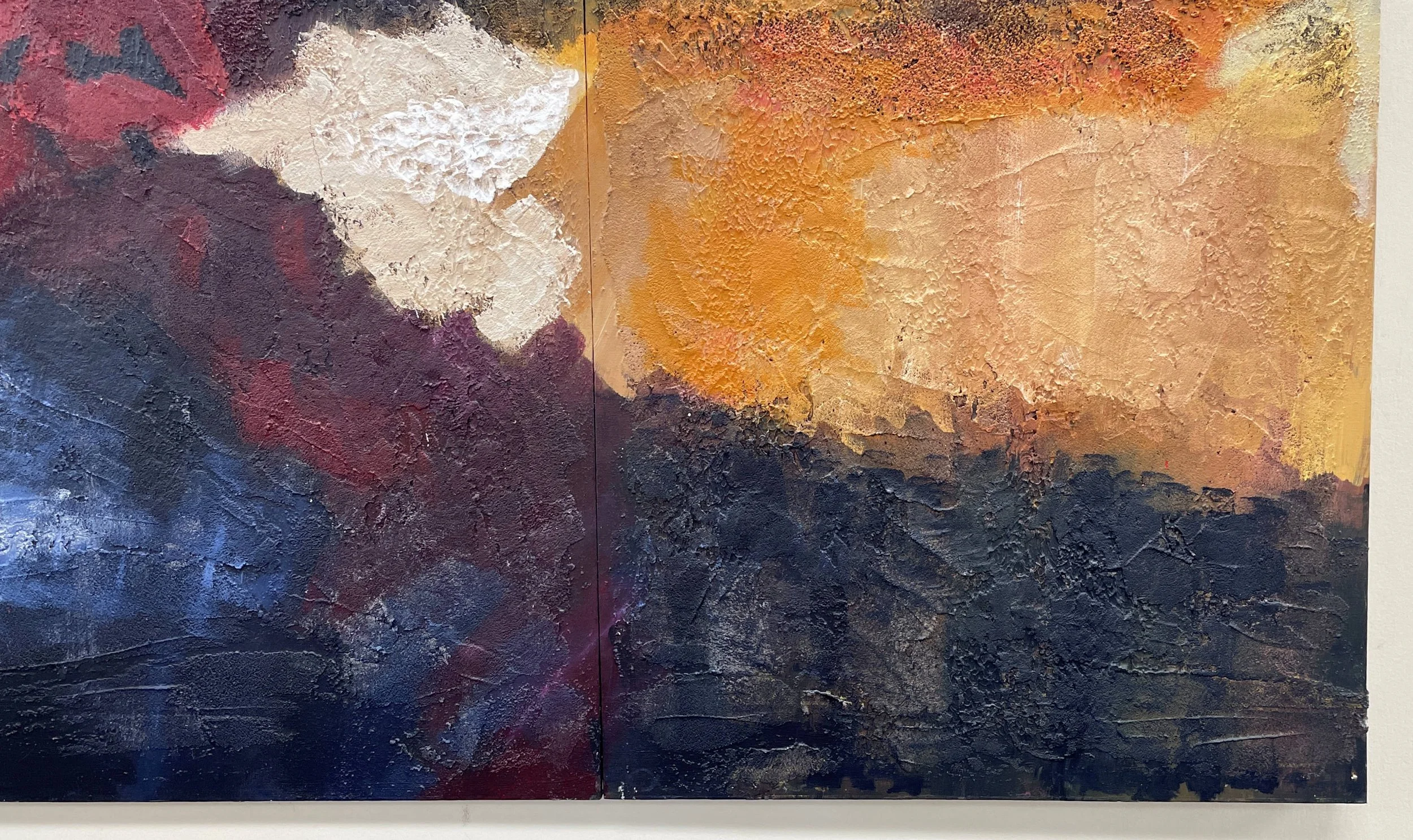 Encore Furniture GalleryDavid Frutko Signed Textured Acrylic on Canvas