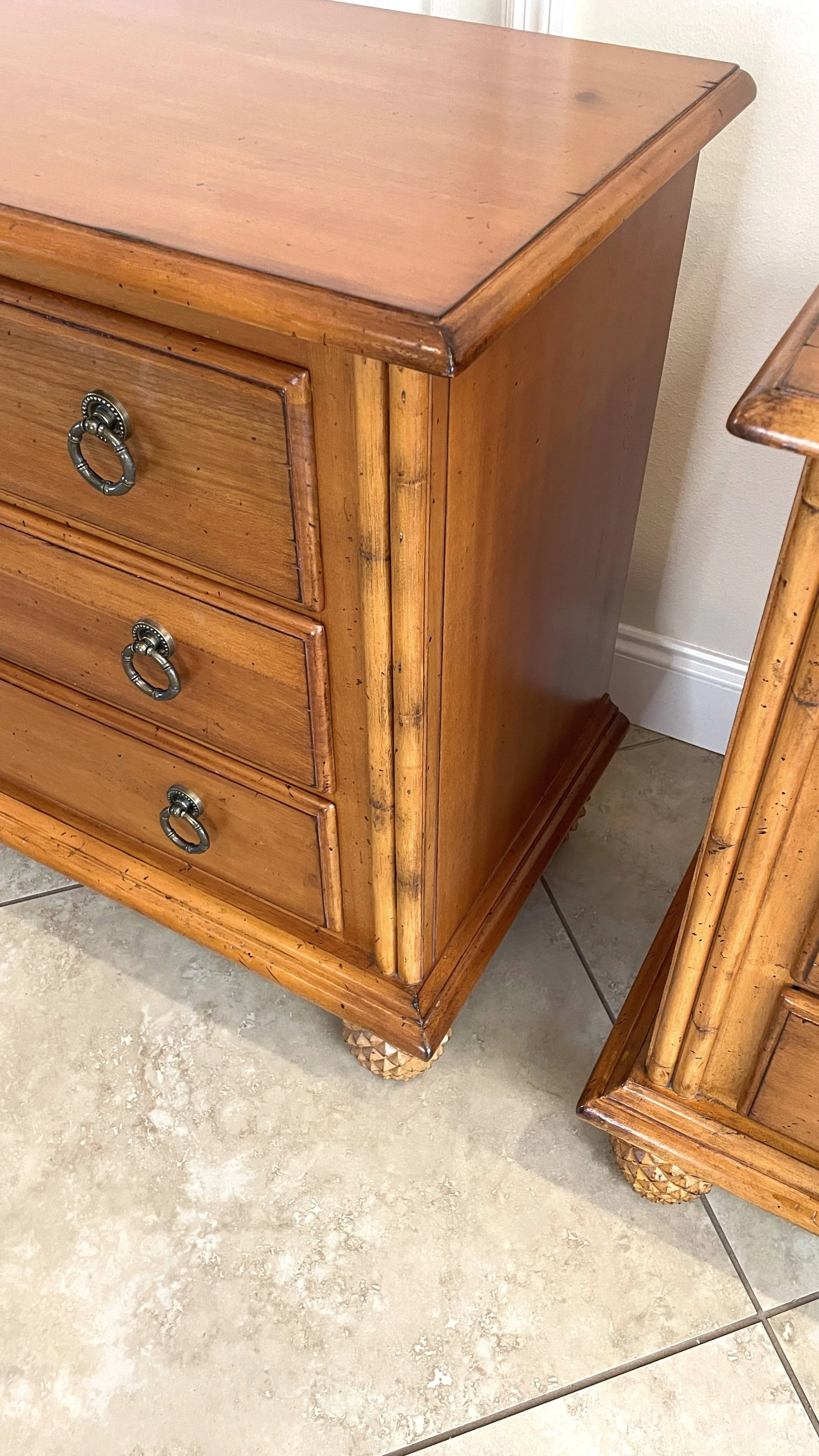 Encore Furniture GalleryPair Vintage Tommy Bahama Coastal Nightstands