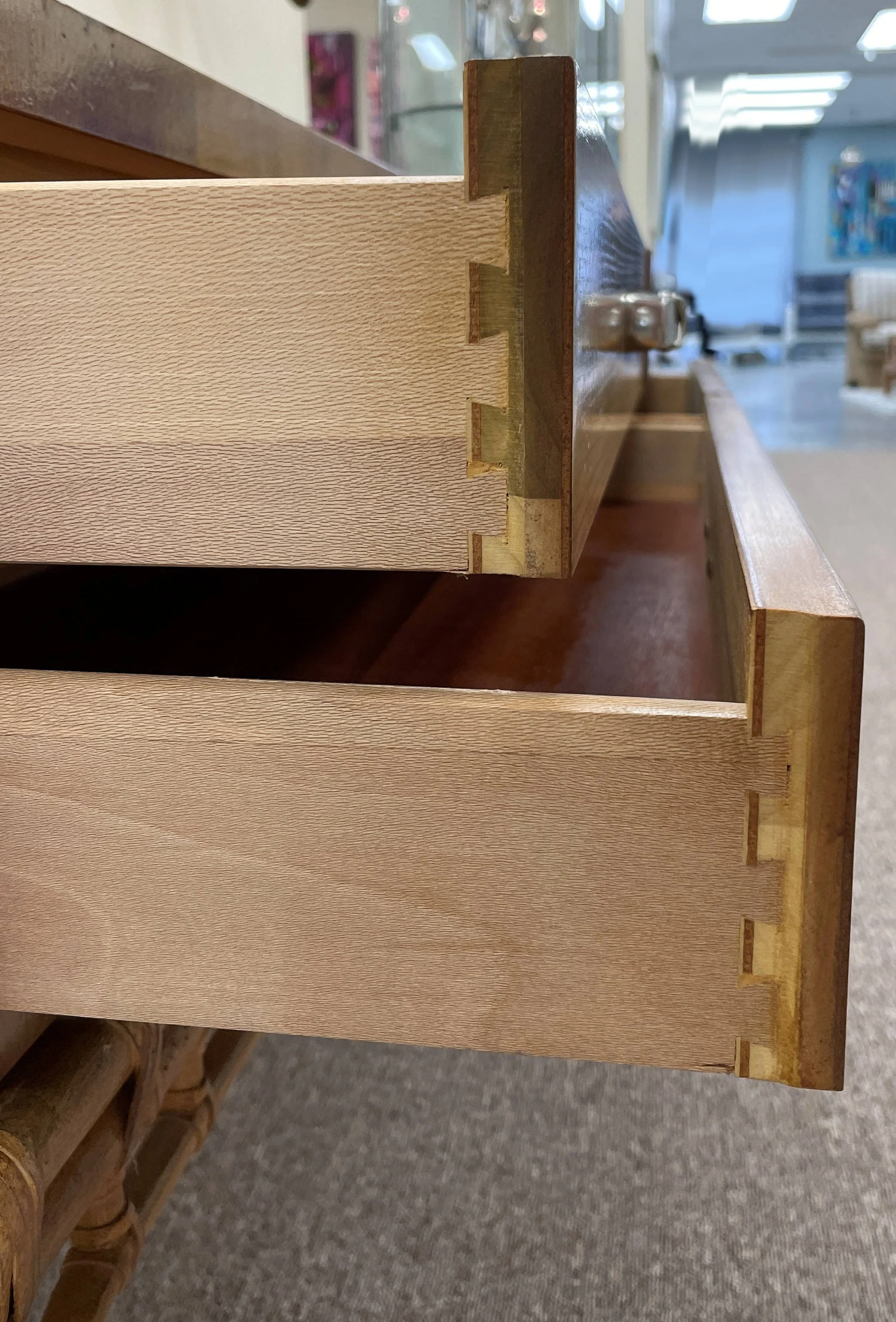 henredon-circa-east-bamboo-rattan-leather-laced-oak-console-table-sideboard 09.jpg