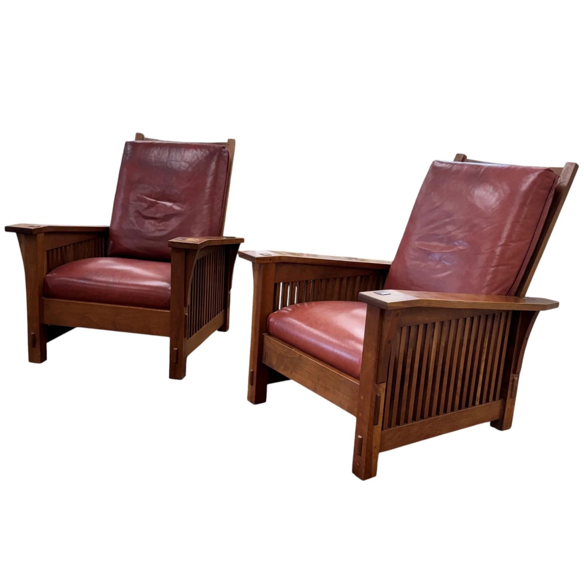 stickley-spindle-morris-chairs-set-pair-of-2 02sp.jpg