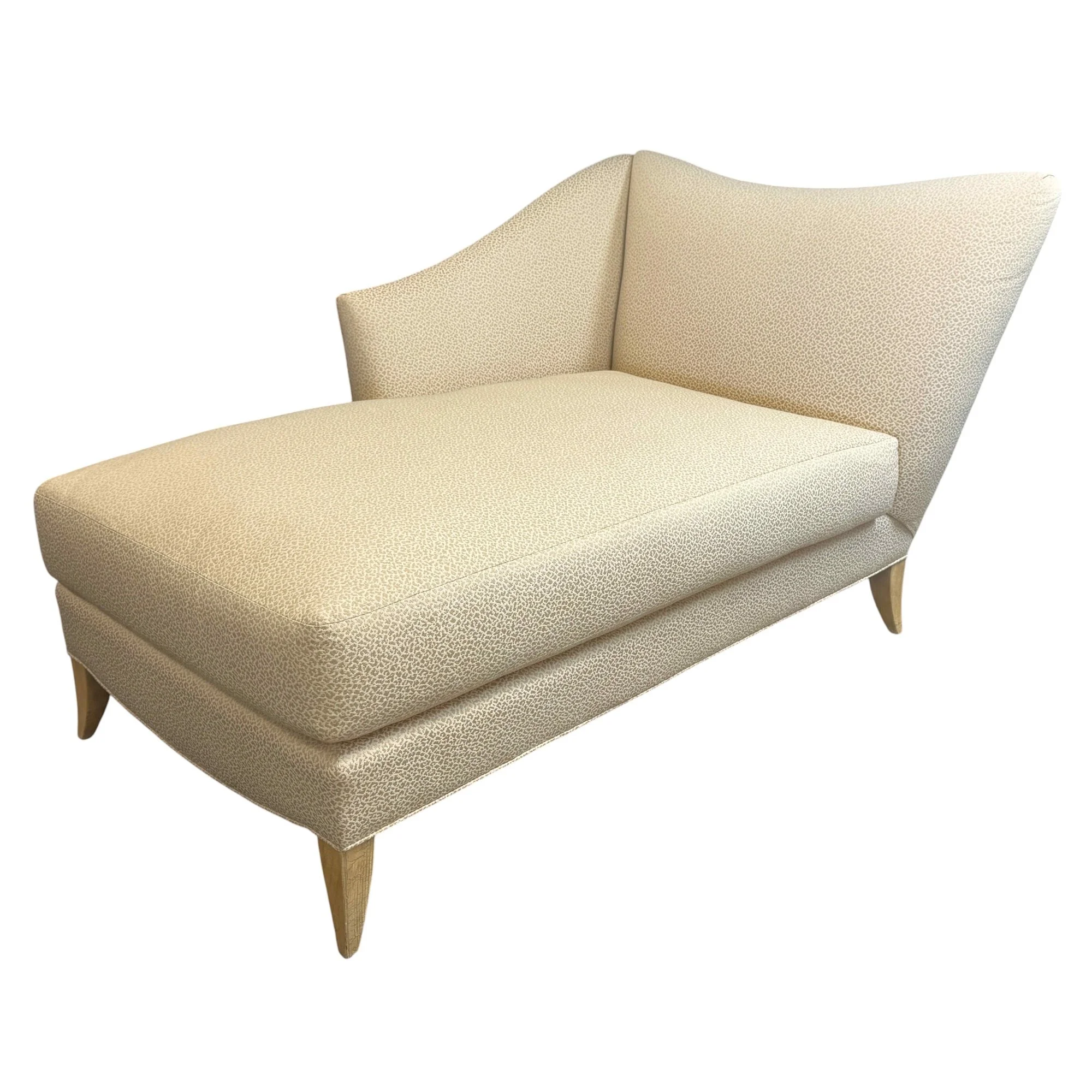 Swaim Left Arm Chaise with Brunschwig & Fils Fabric