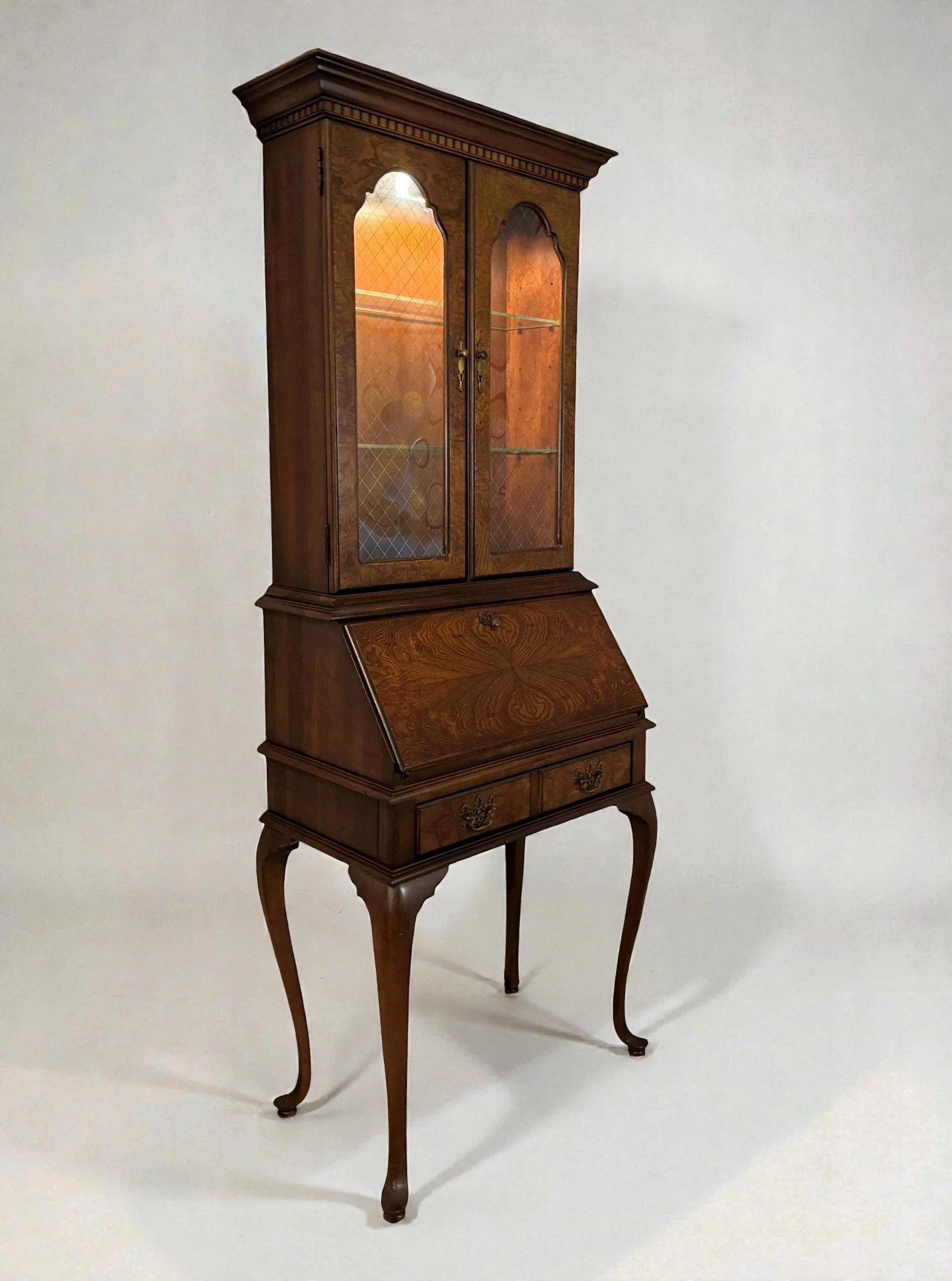 mid-century-jasper-cabinet-st-albans-burlwood-walnut-secretary-desk-lighted-cabinet 02 st.jpg