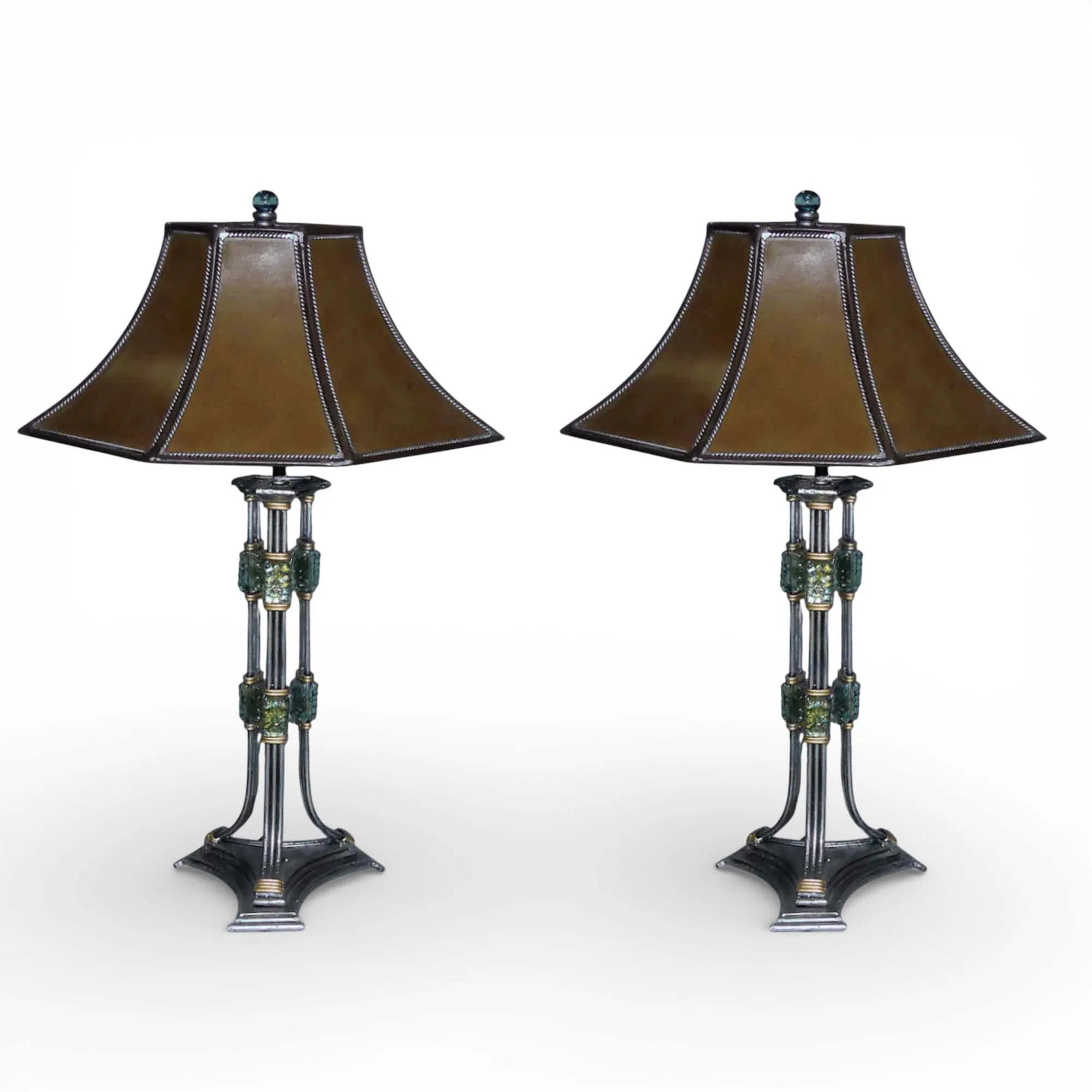 art_glass_gun_metal_lamps_with_metal_shades 00-sh.jpg