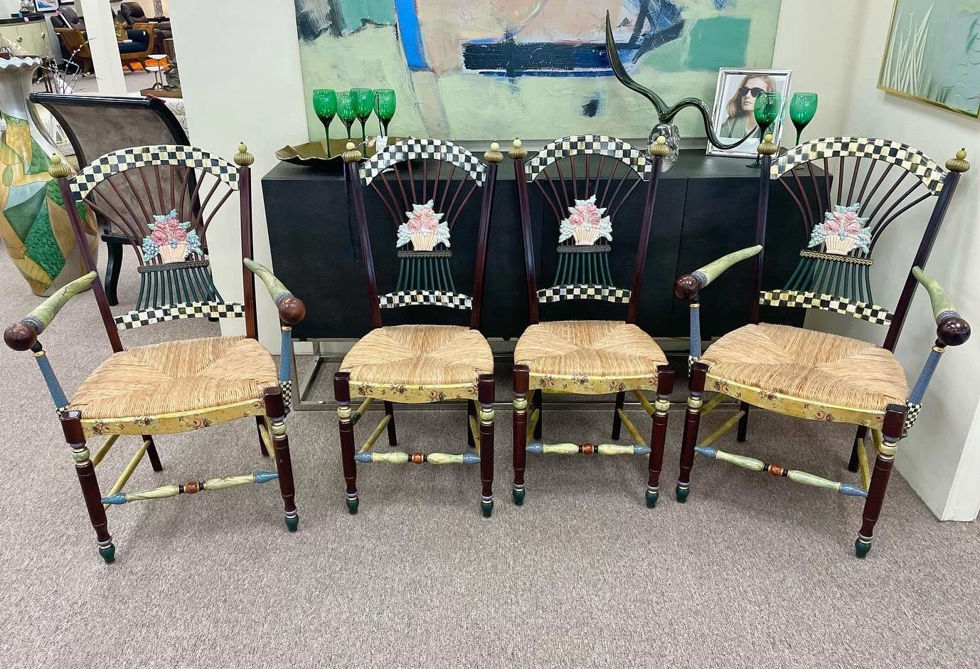 mackenzie-childs-dark-flower-basket-dining-side-arm-chairs-set-of-4 a00.jpg