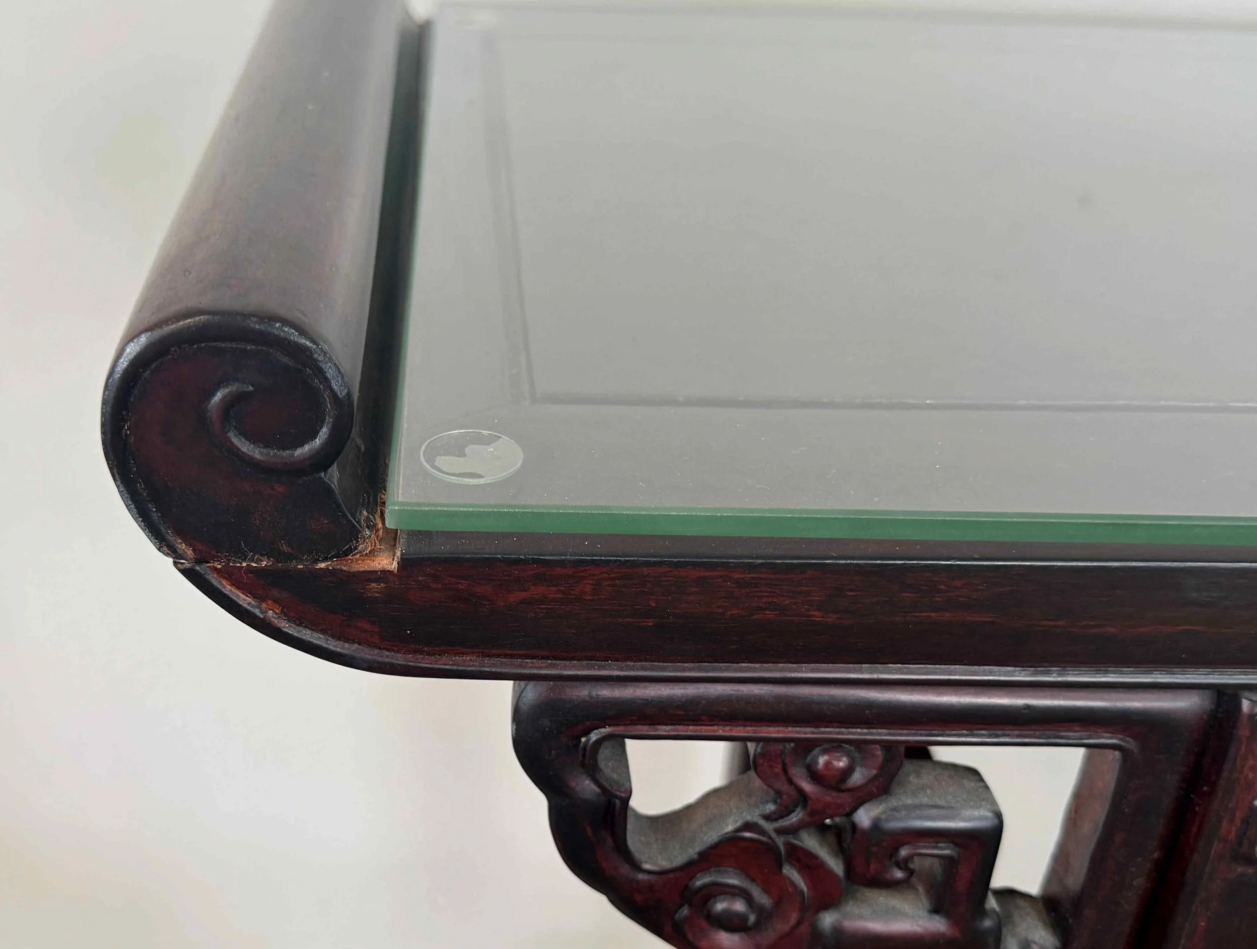 vintage-carved-wood-alter-table-console-with glass-shelf 05.jpg