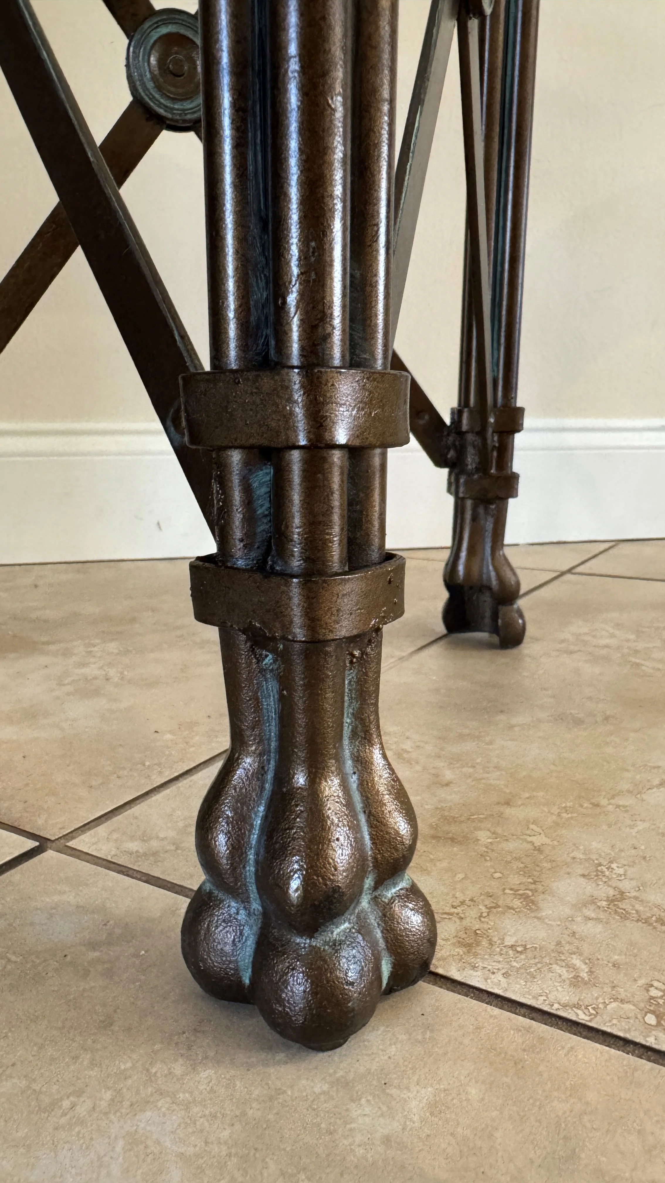 maitland-smith-leather-iron-brass-bronze-patina-regency-style-round-side-end-tables-nightstands 08.jpg