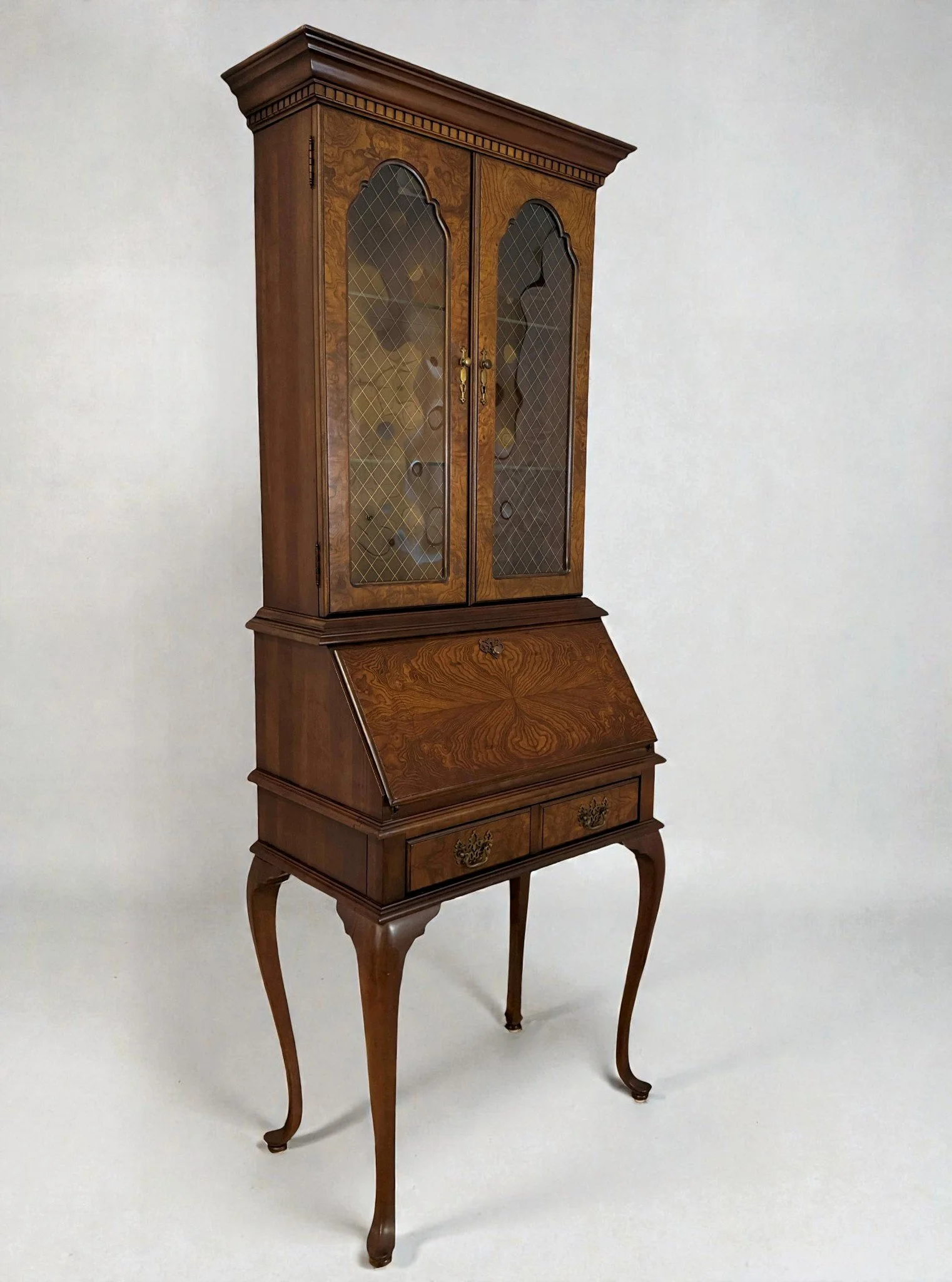 mid-century-jasper-cabinet-st-albans-burlwood-walnut-secretary-desk-lighted-cabinet 01 st.jpg