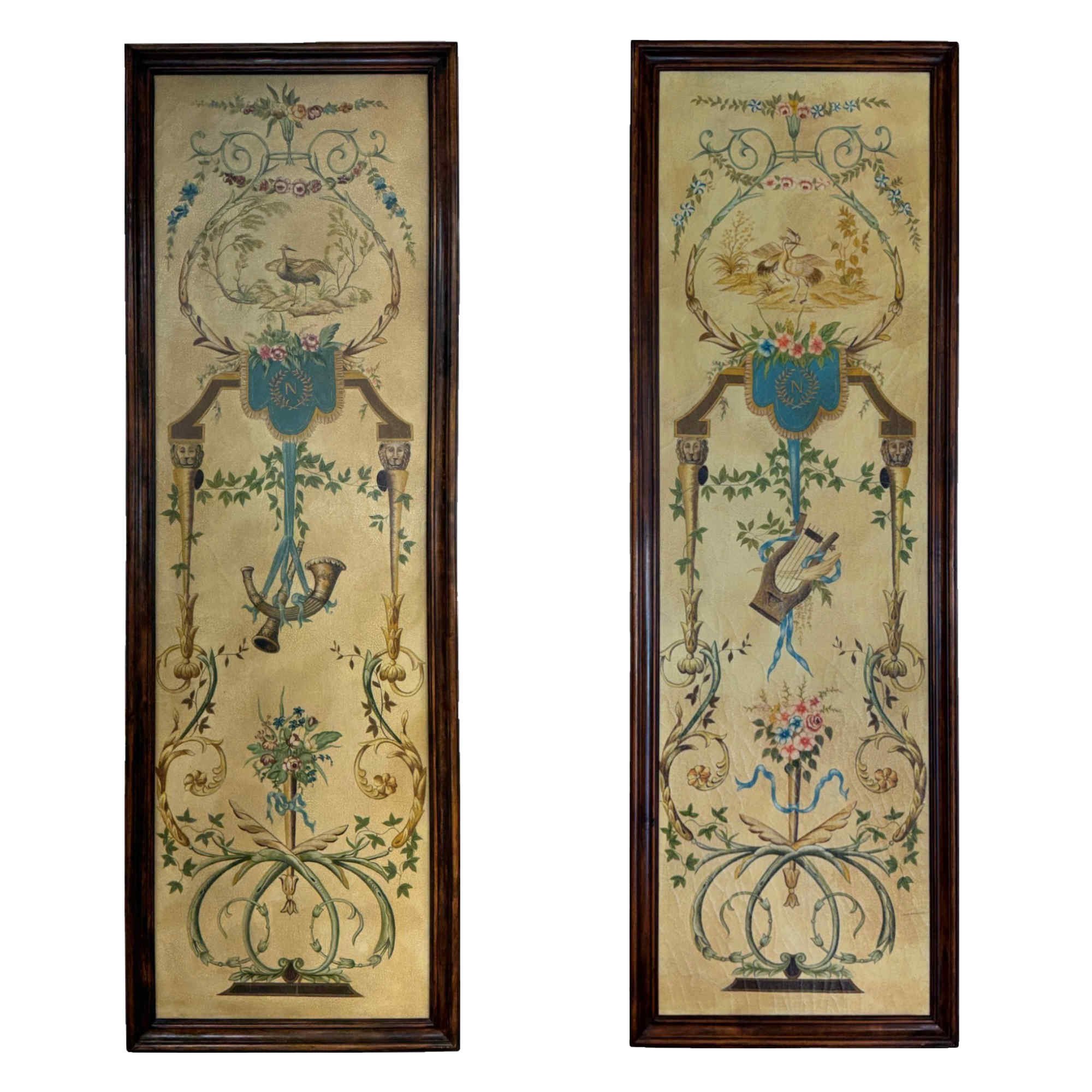 Pair - Theodore Alexander Decorative Wall Panels