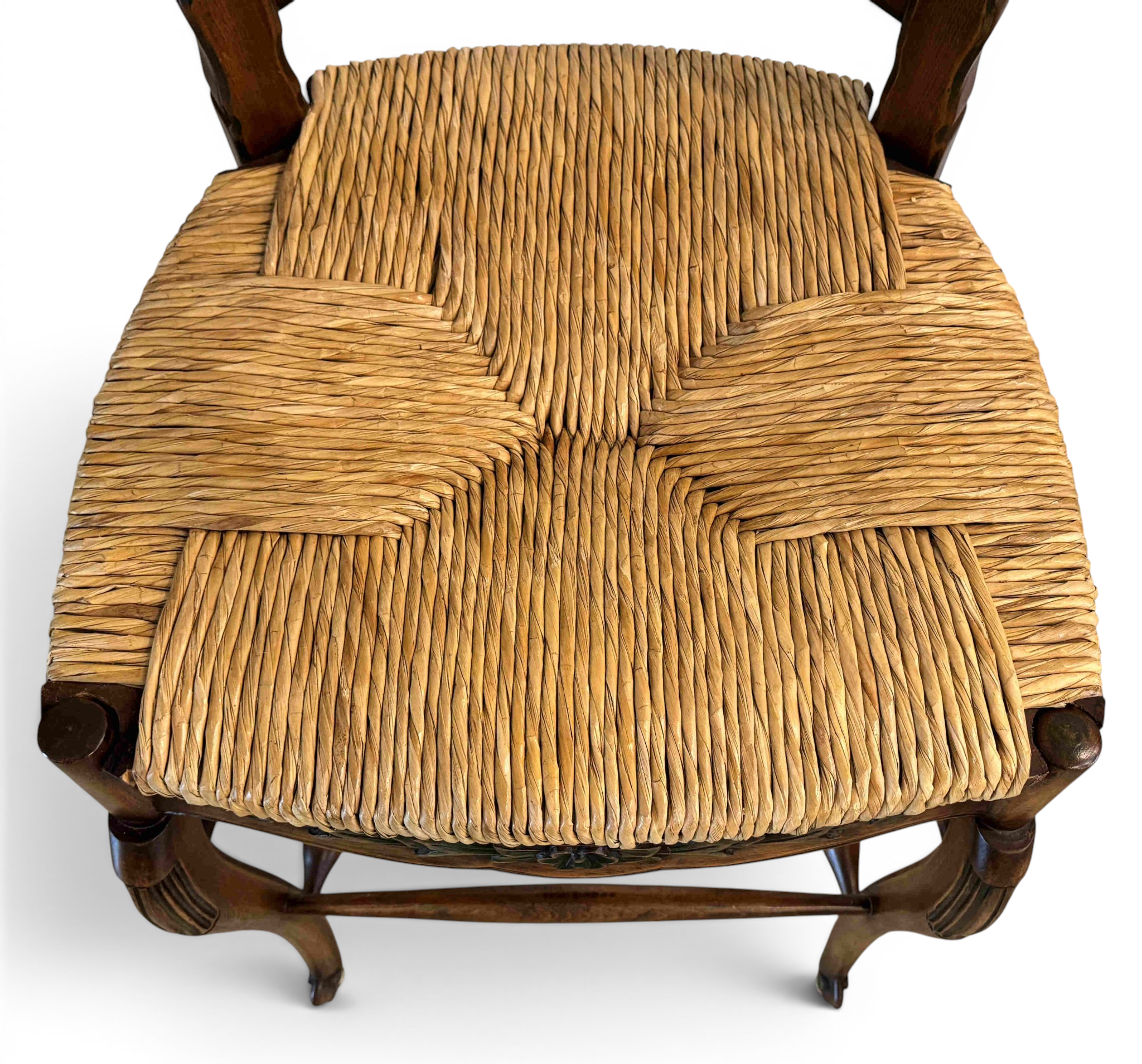 french-country-carved-wood-rush-seat-barstools-set-of-3 08-sh.jpg