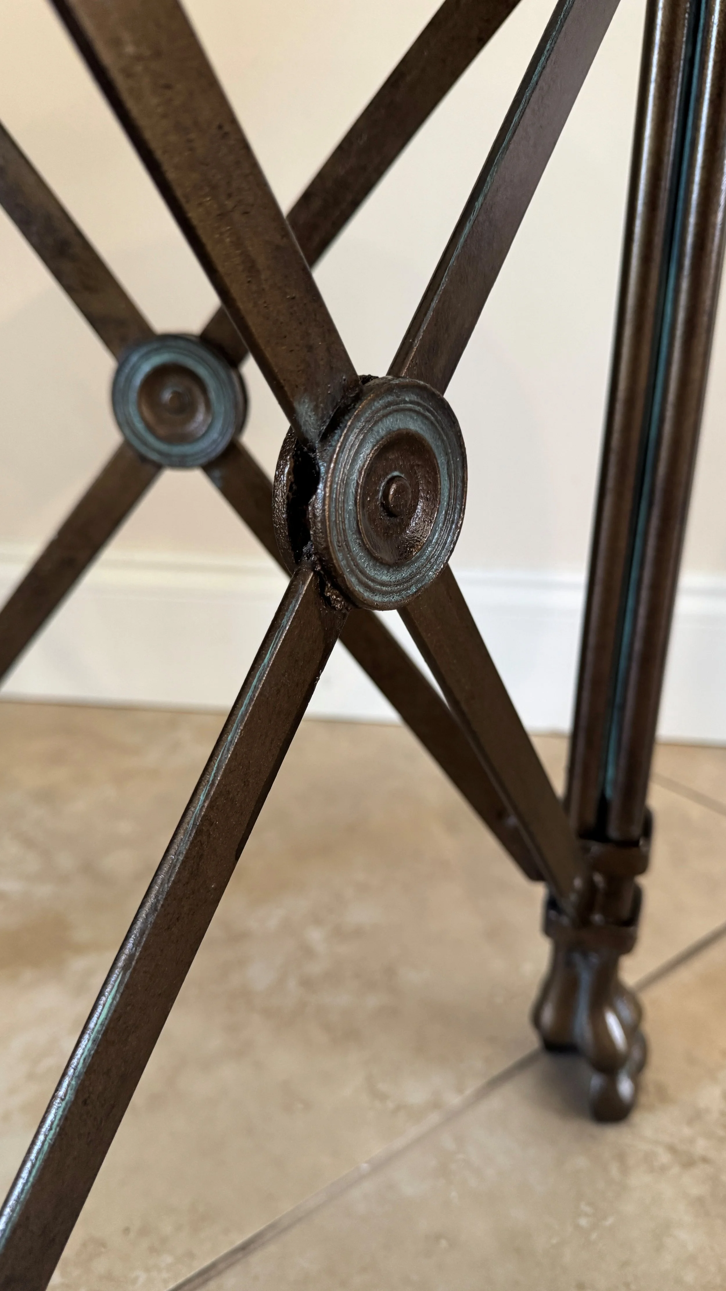 maitland-smith-leather-iron-brass-bronze-patina-regency-style-round-side-end-tables-nightstands 07.jpg