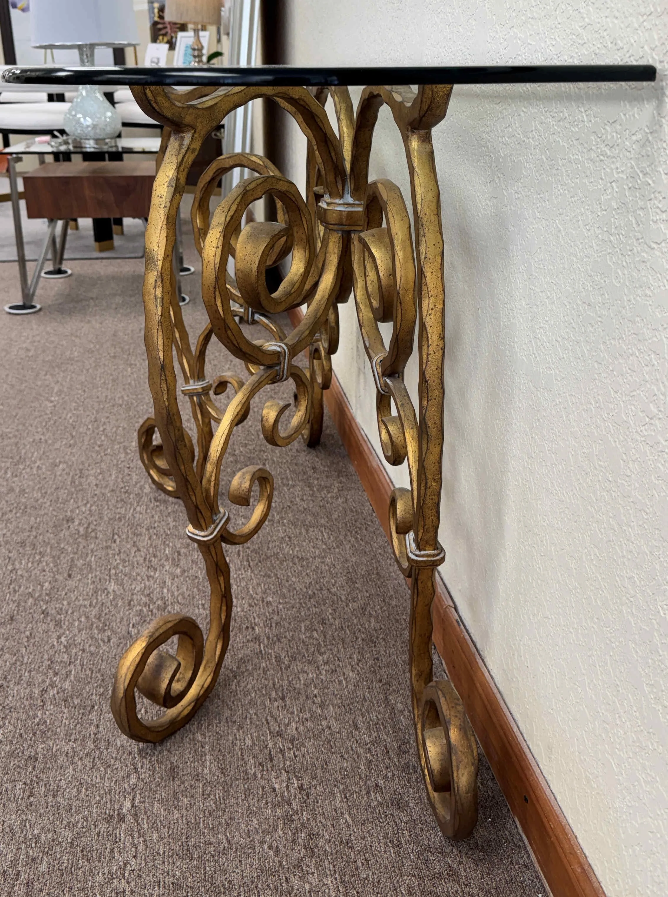 hollywood-regency-scrolled-gilt-iron-butterfly-glass-top-console-table 07.jpg