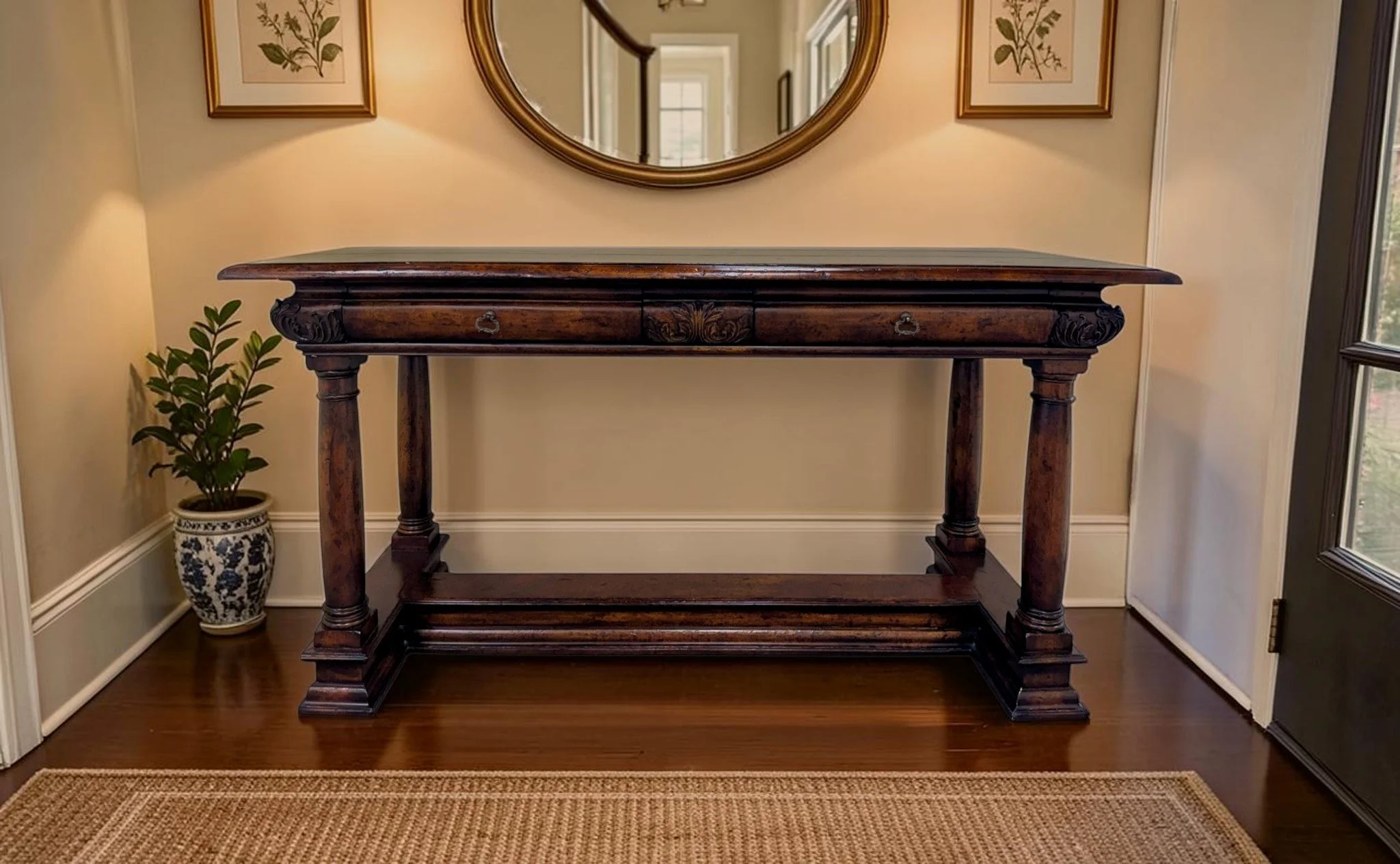 vintage-john-richard-european-crossroads-entry-table-console-sofa-table room01.jpg
