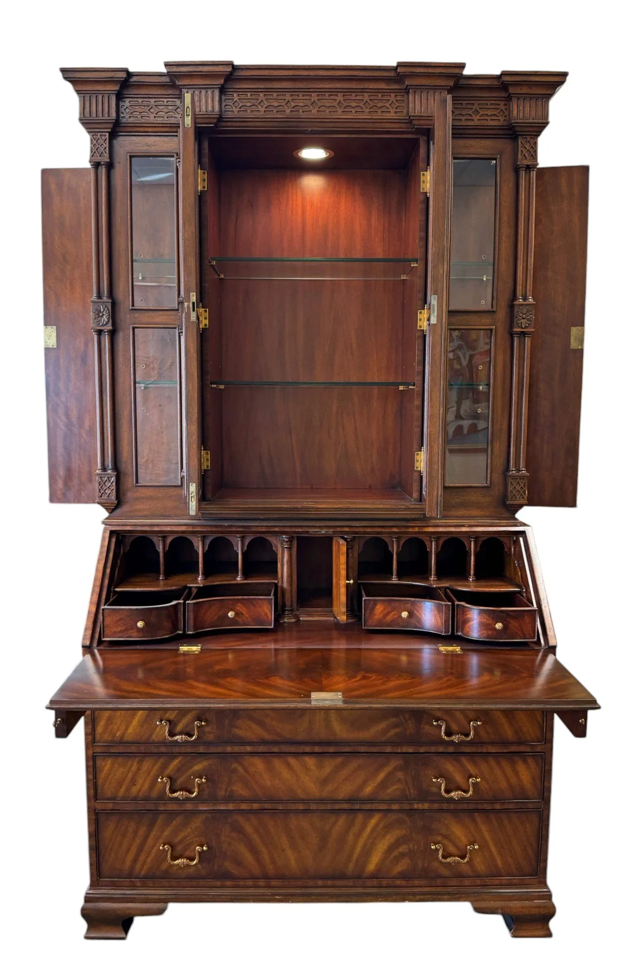 vintage-maitland-smith-mahogany-secretary-breakfront-display-desk 06a.jpg