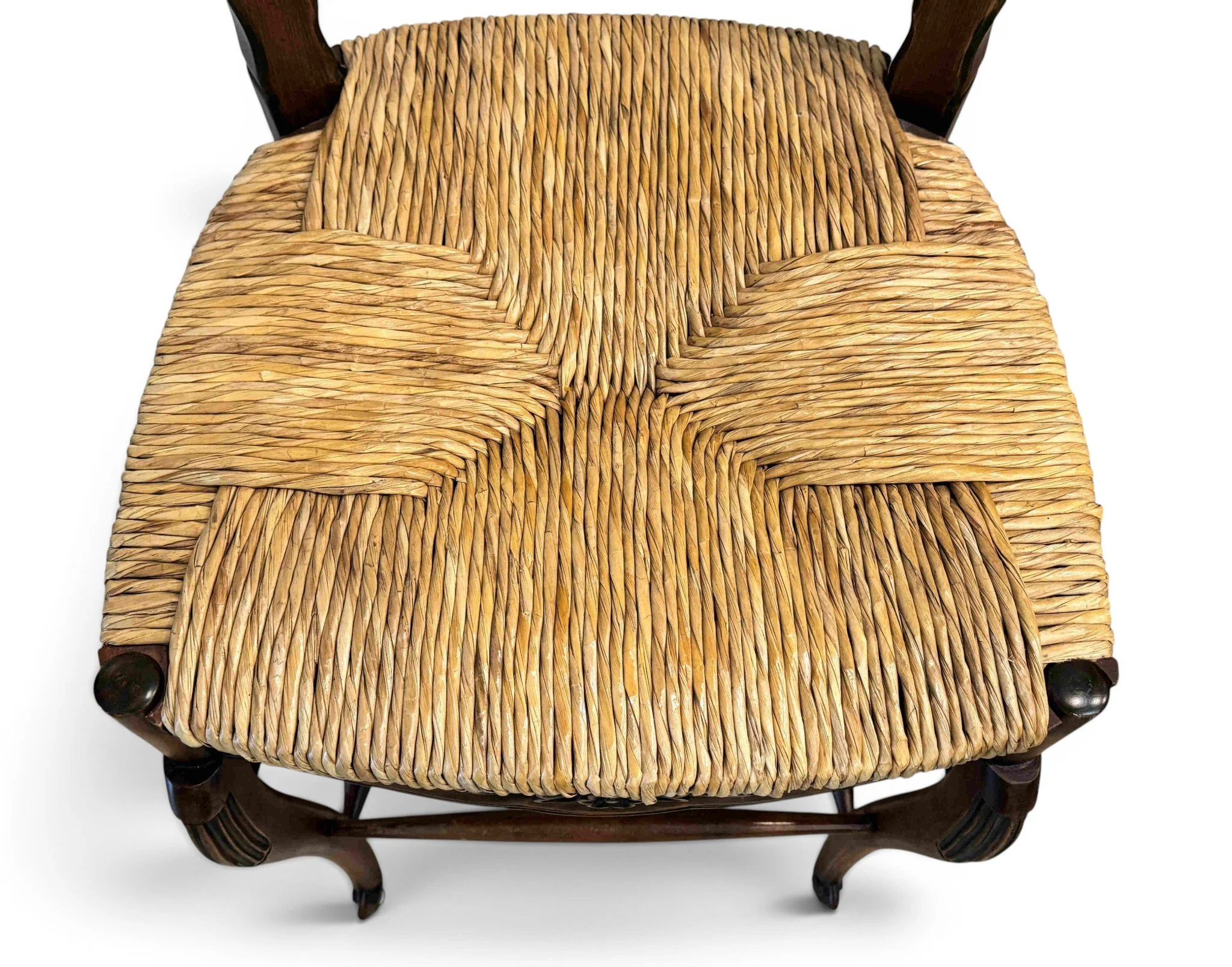 french-country-carved-wood-rush-seat-barstools-set-of-3 06-sh.jpg