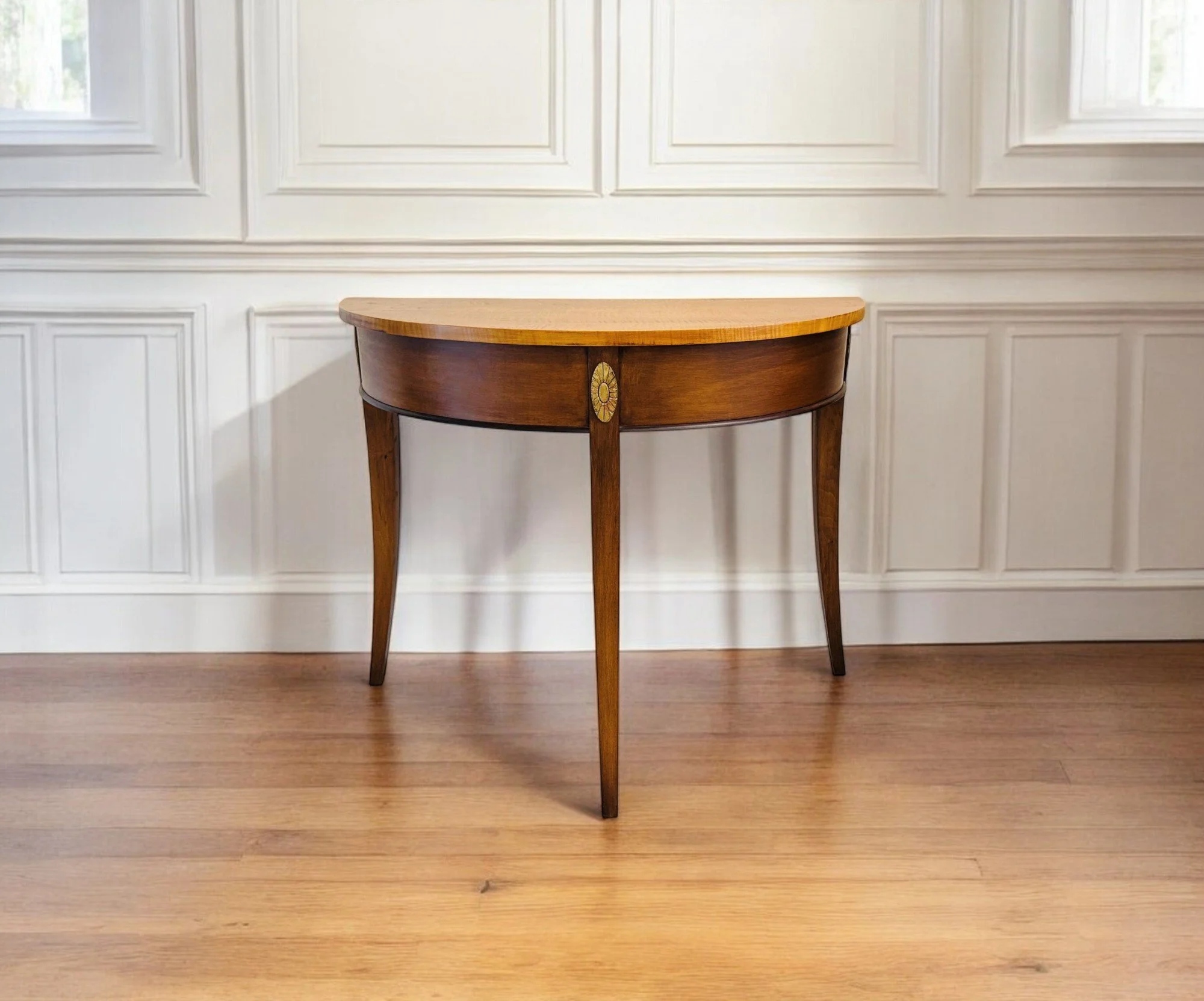 regency-figured-maple-demilune-console-table-with-gitltwood-and-ebonized-accents room01.jpg