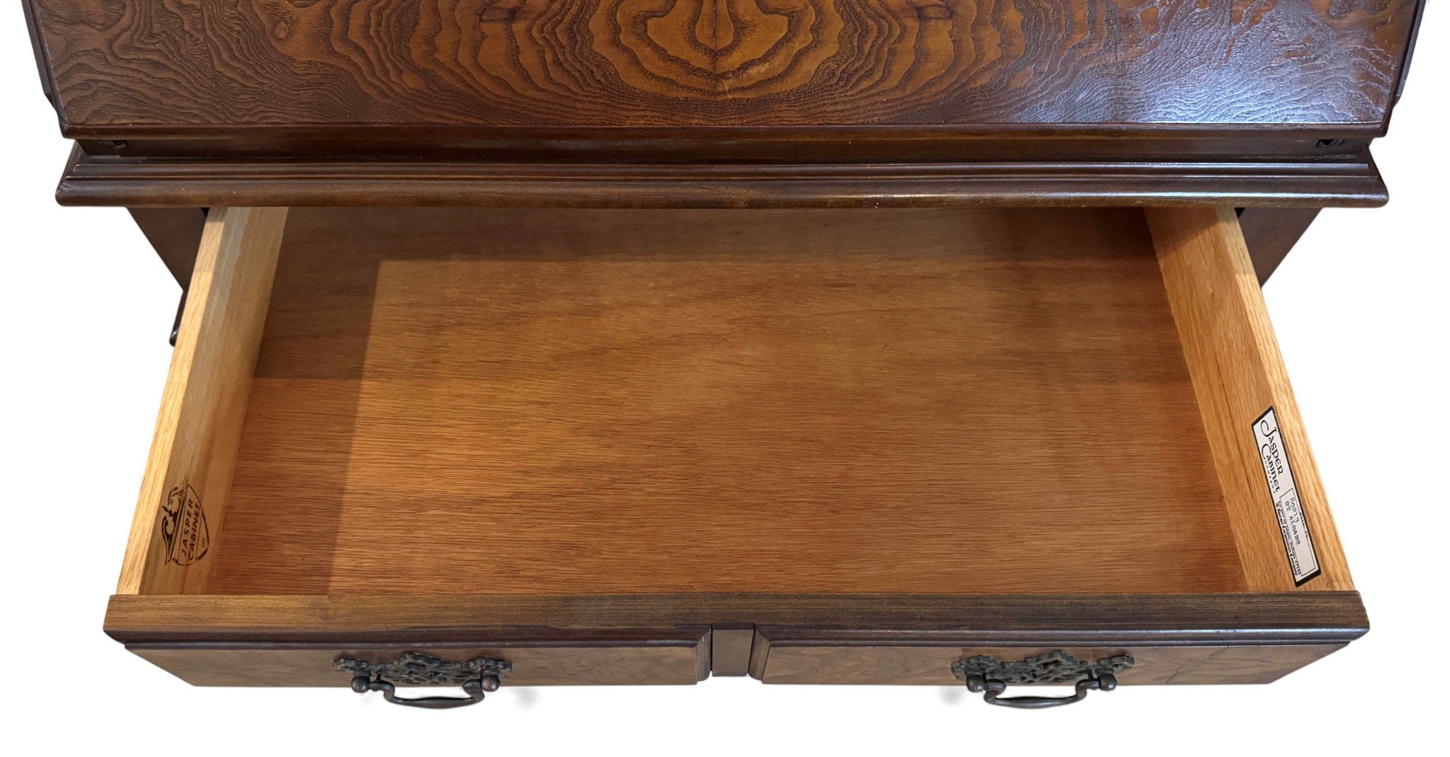 mid-century-jasper-cabinet-st-albans-burlwood-walnut-secretary-desk-lighted-cabinet 20a sh.jpg