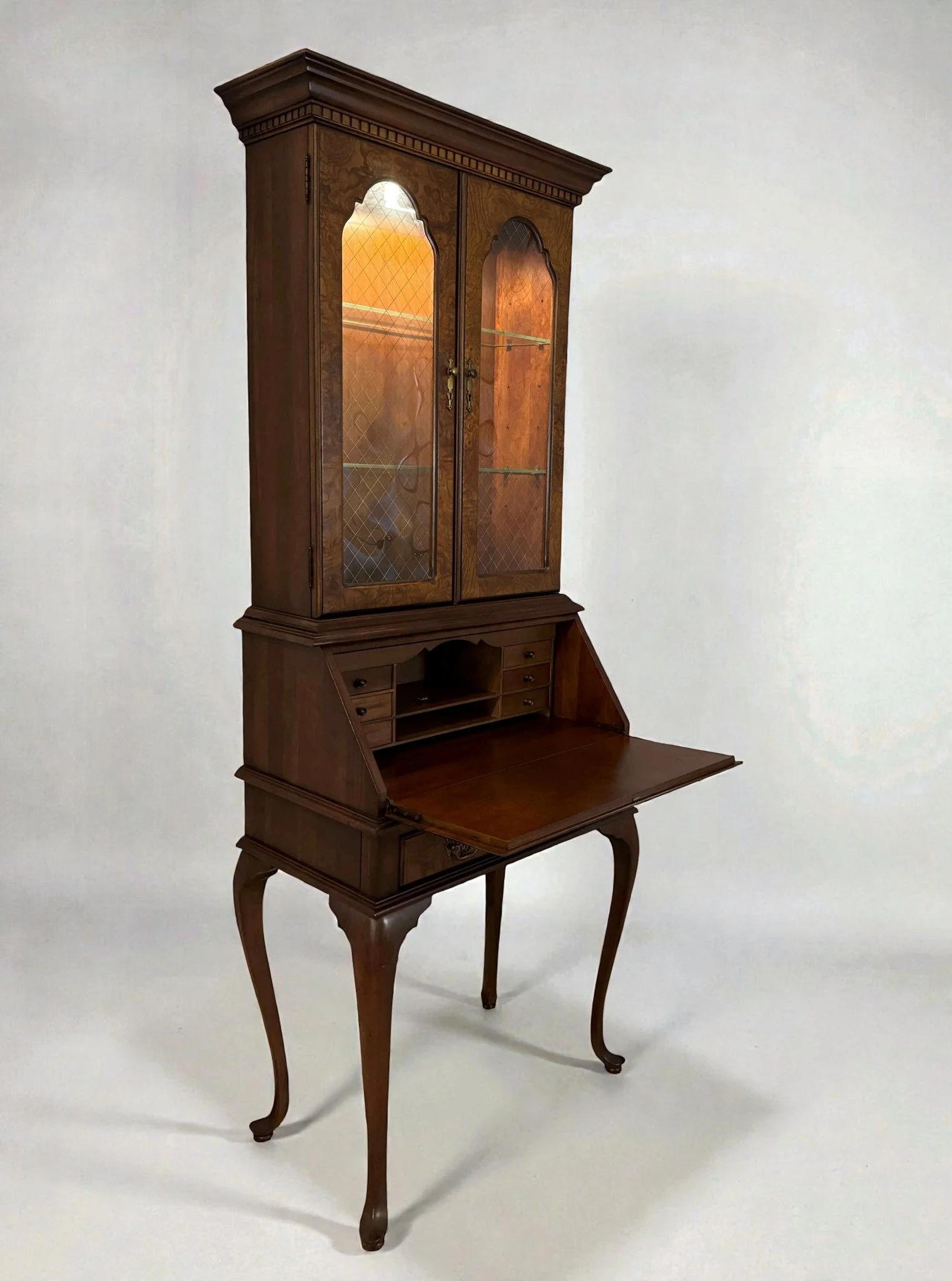 mid-century-jasper-cabinet-st-albans-burlwood-walnut-secretary-desk-lighted-cabinet 03 st.jpg