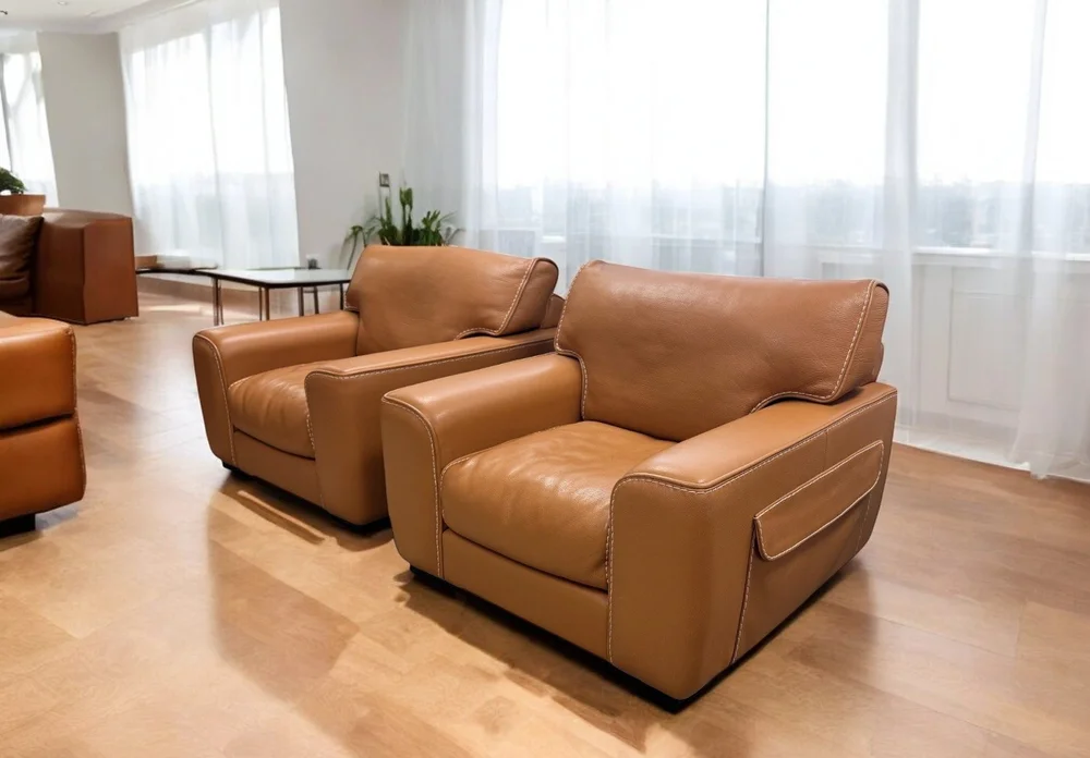 6 chaises salle à manger roche bobois tout en cuir et