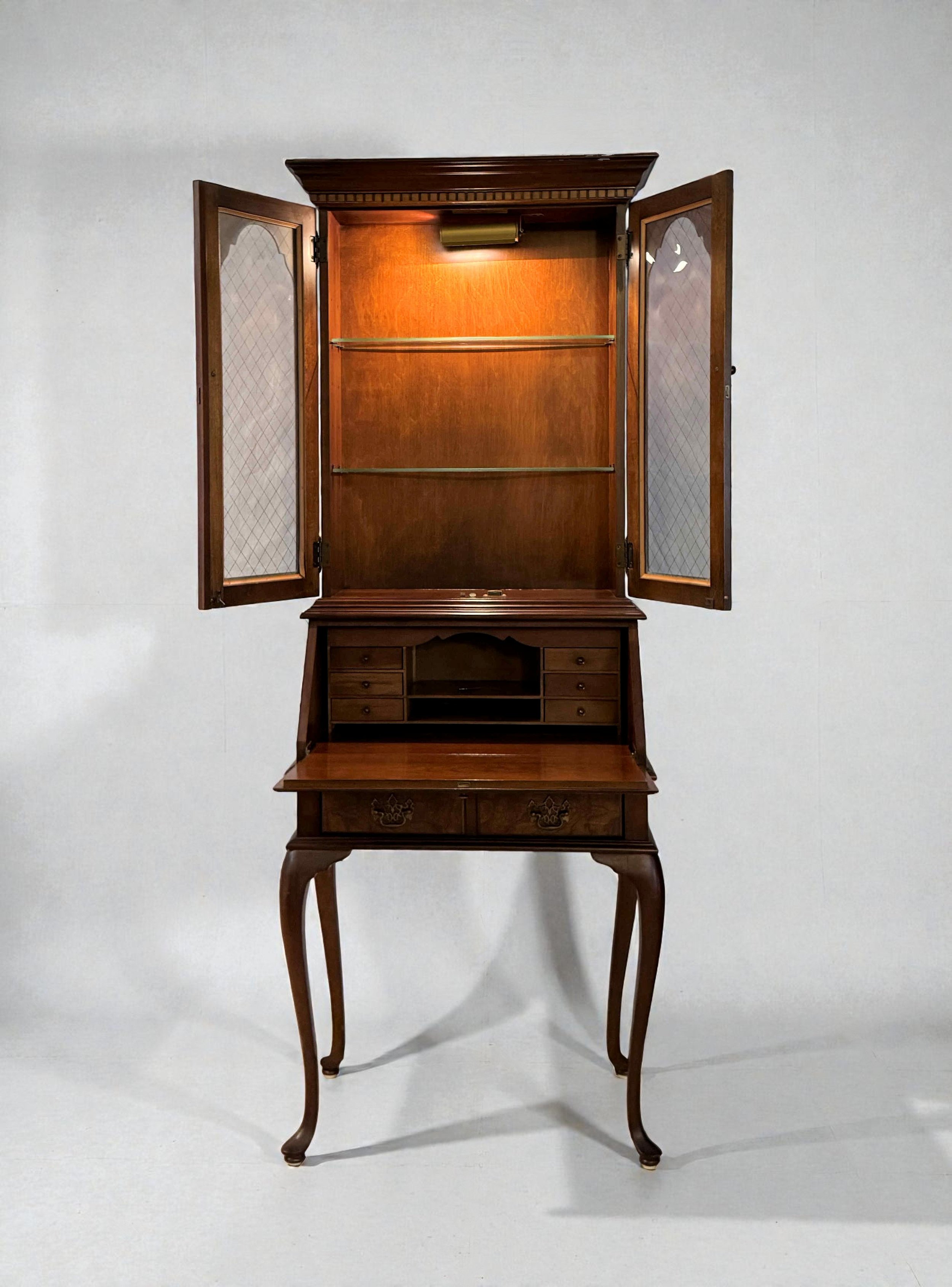 mid-century-jasper-cabinet-st-albans-burlwood-walnut-secretary-desk-lighted-cabinet 05 st.jpg