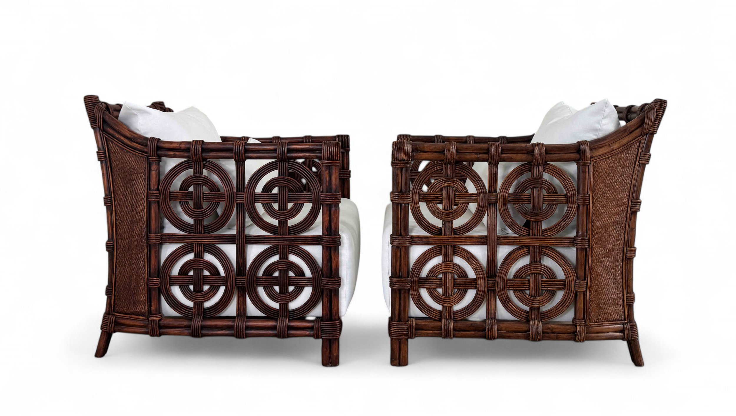 organic-modern-interlocked-circle-rattan-lounge-chairs-linen-cushions-pair-set-of-2 06sh.jpg