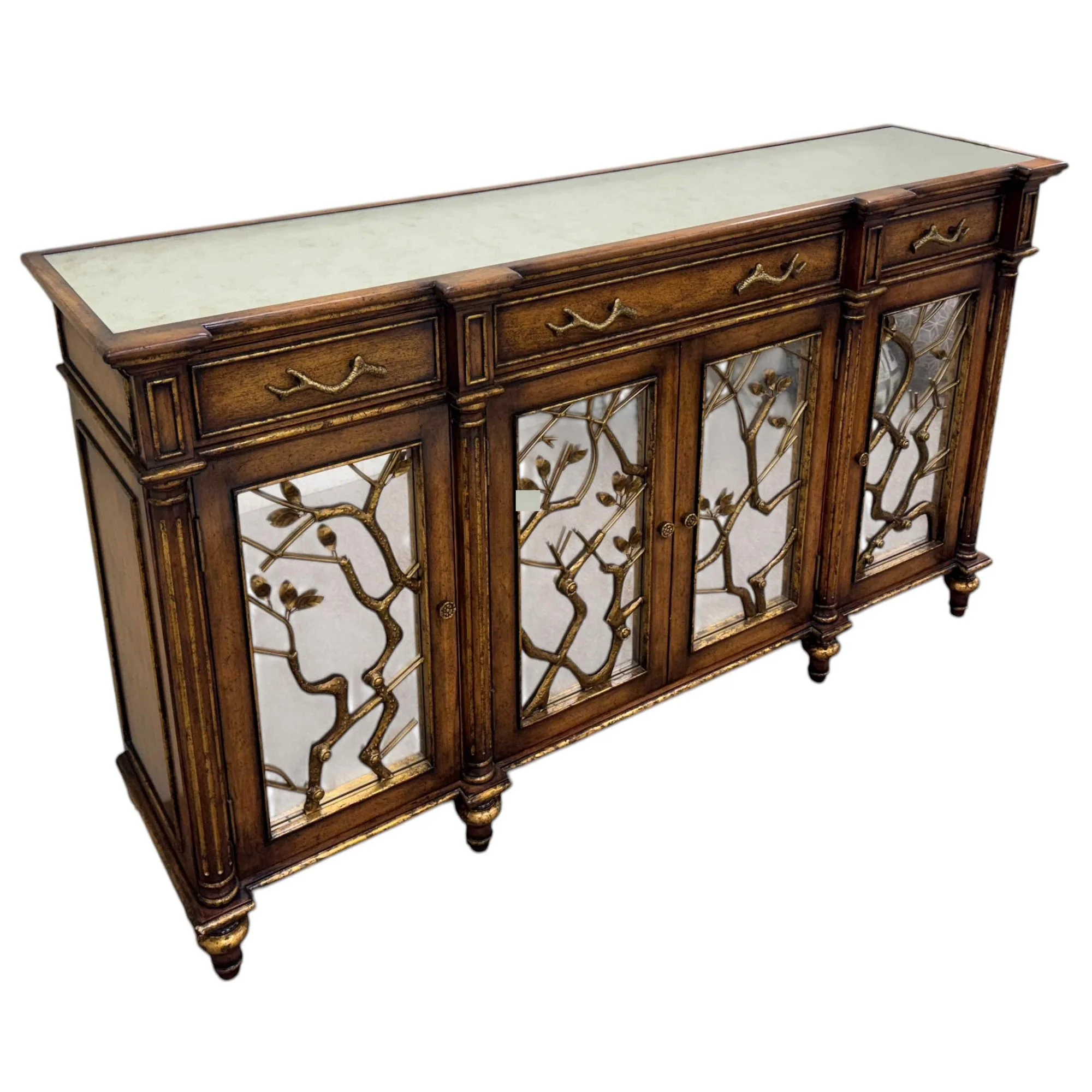 john-richard-carved-wood-mahogany-eglomise-botanical-brass-overlay-embellisehed-sideboard-credenza-buffet 00sp.jpg