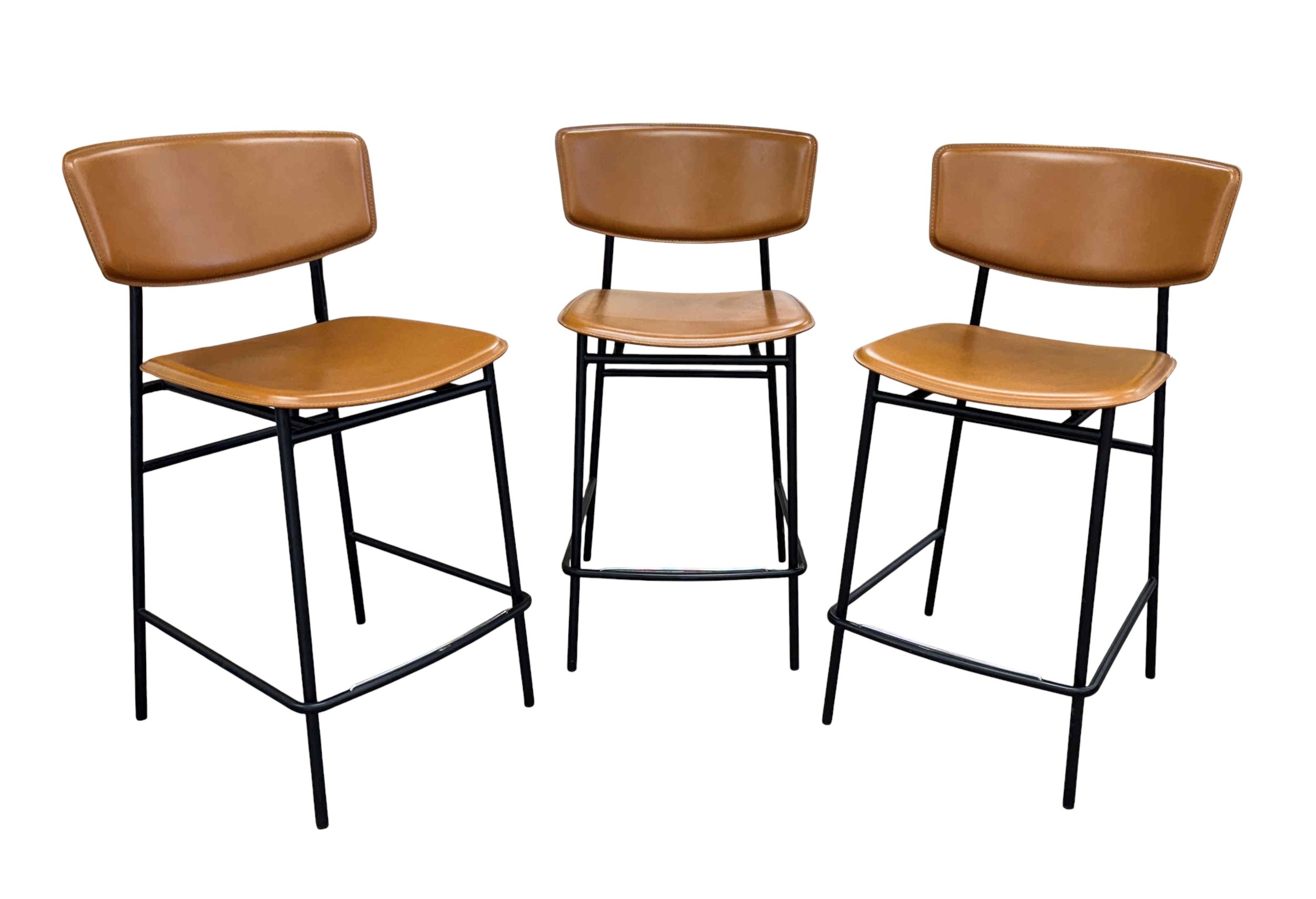 calligaris-fifties-leather-counter-stools-set-of-3 01a.jpg
