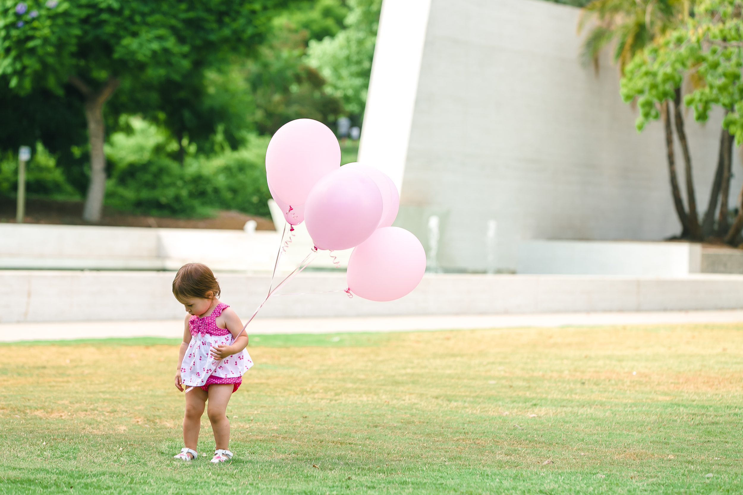 Los Angeles Family Photos, Arcadia Portrait Photography, Arboretum images, little girl with pink balloons, First Birthday, San Gabriel Lifestyle Photographer, Gina Holt Photography, Love, Celebrate, Amazing Family and Baby Pictures