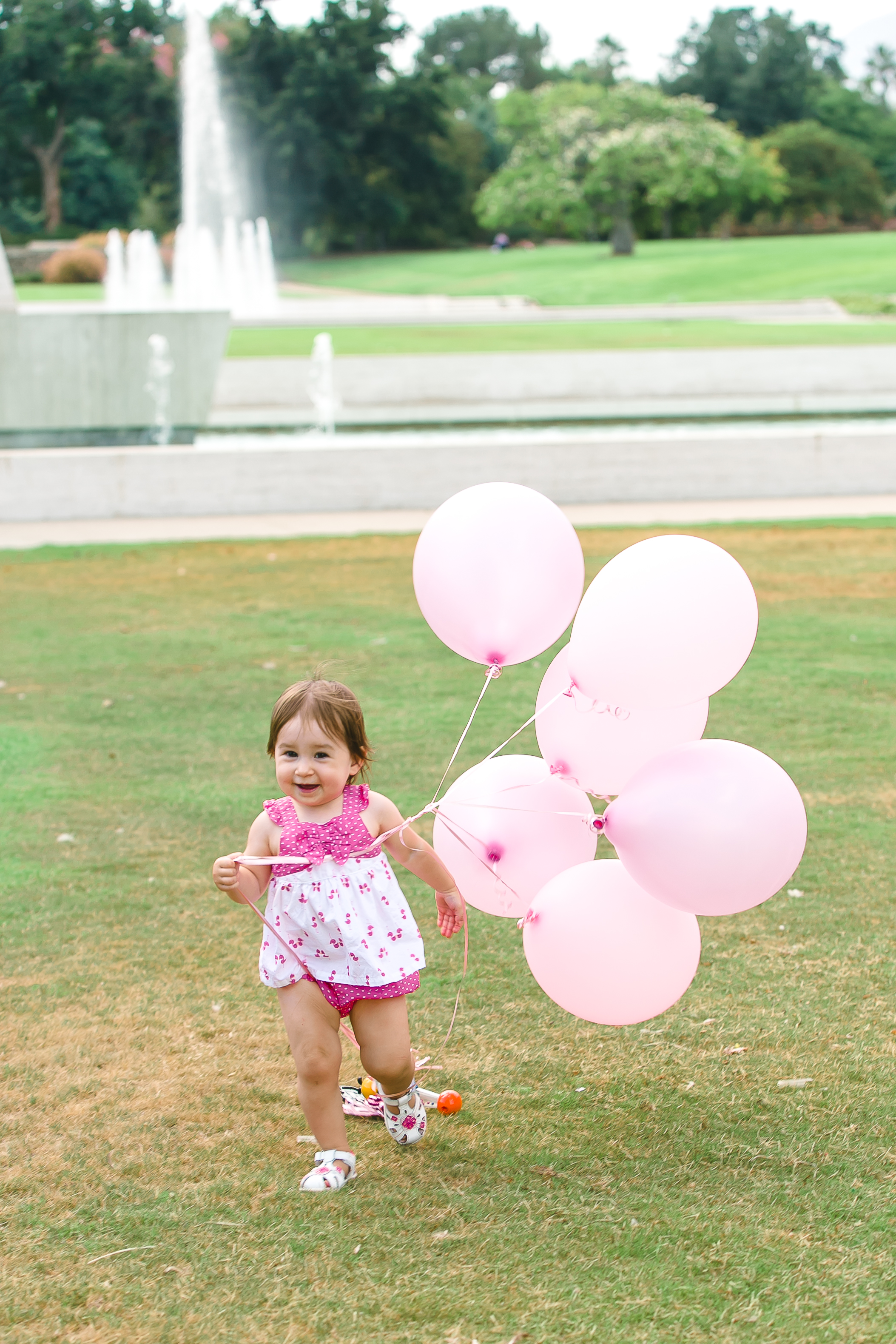 Los Angeles Family Photos, Arcadia Portrait Photography, Arboretum images, little girl with pink balloons, First Birthday, San Gabriel Lifestyle Photographer, Gina Holt Photography, Love, Celebrate, Amazing Family and Baby Pictures