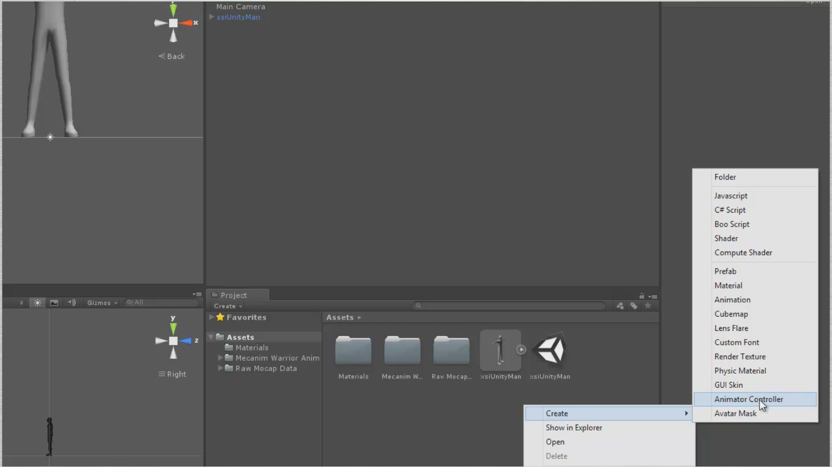 Create a new animation controller