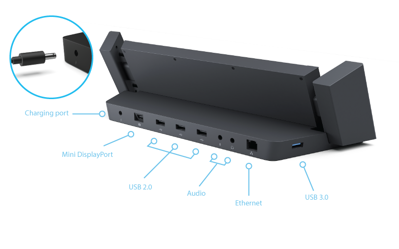 All your connection requirements should be handled with the Docking Station's generous assortment of ports.