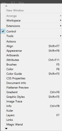 The Window pulldown menu at 200% scale