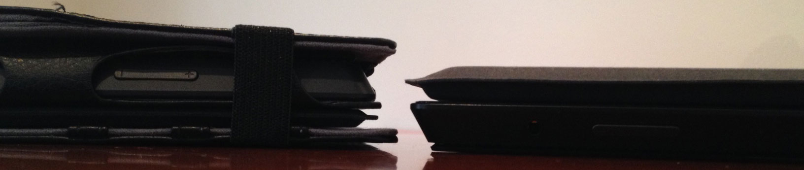 With the thin cover and type cover, the ProKASE is almost the same width as the Surface Pro and Power cover.
