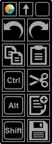 The RadialMenu application also includes a toolbar that can be easily customized.