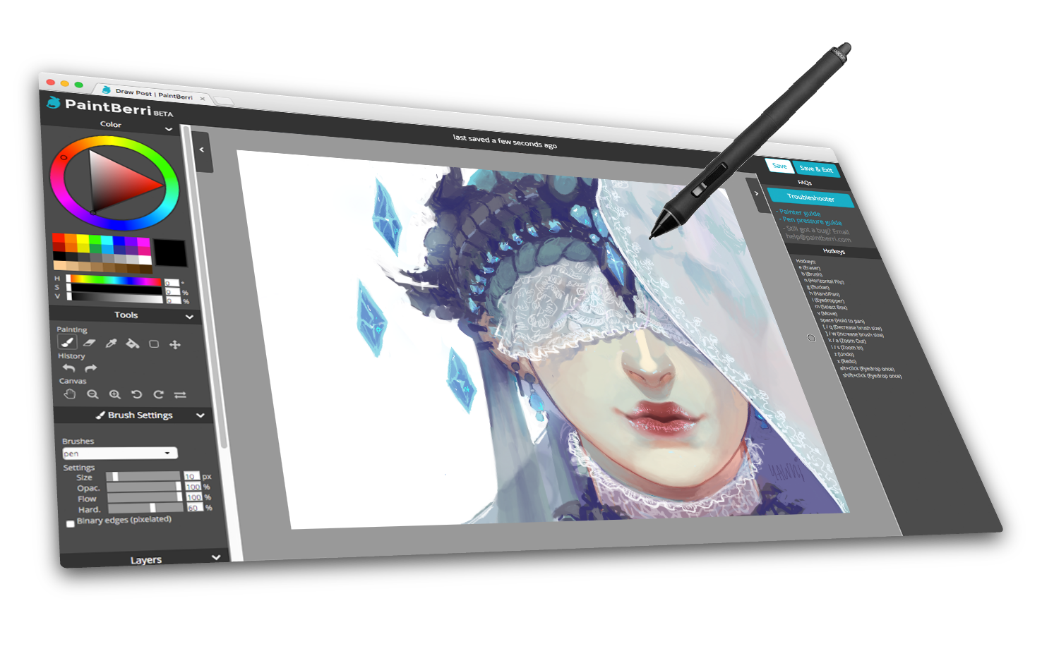 Paint - free browser based drawing and painting tools.