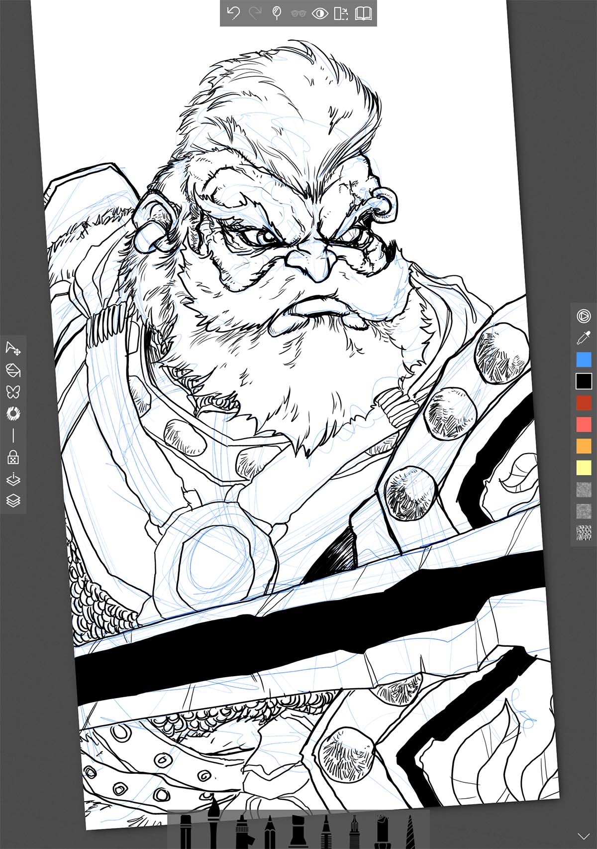 Sketchable inks and final colors by Luc Nguyen
