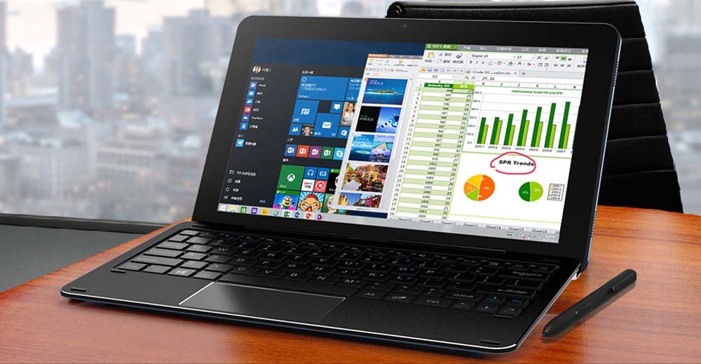 The Cube i7 Book can be found online for approximately $350. Keyboard and pen are sold separately and the combo can be had for about $400.