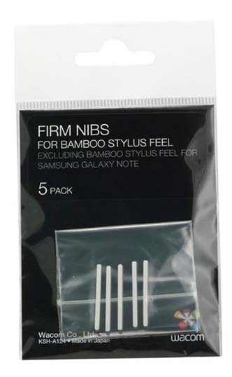 The Book's pen ships with hard plastic Firm nibs. These glide nicely on the pre-installed screen protector.