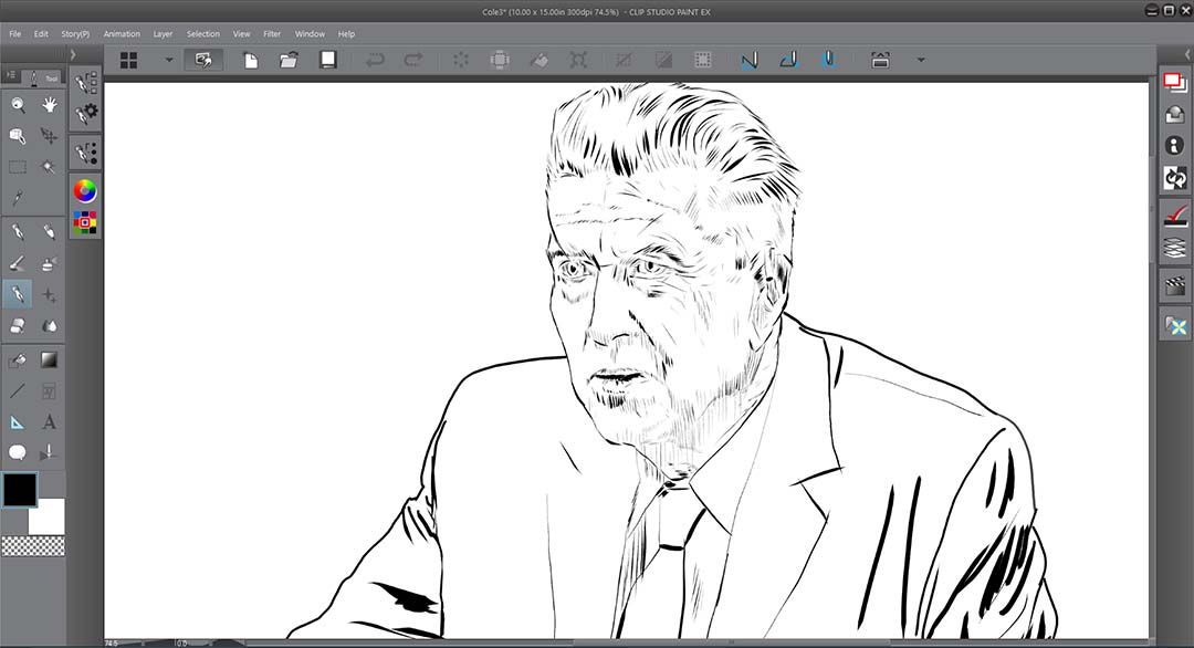 All the strokes in this image were created with the same size brush. Variations were all created with pen pressure.