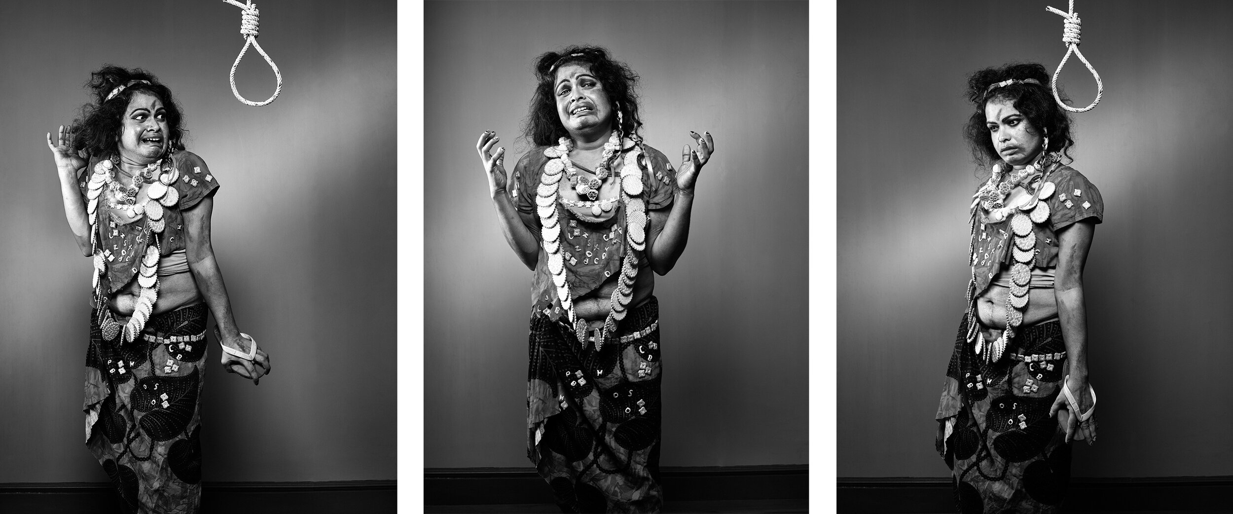 Swarnakamal's Street Enactment (Triptych), Kolkata, 2019