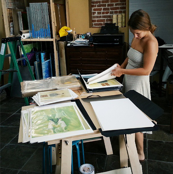 Sorting and packaging lots of prints (photo courtesy Paul Szymanski @ ForesakingForever.com)