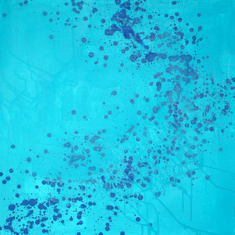 Milky Way, 2013. Acrylic and latex on canvas. 36 inches x 36 inches.
