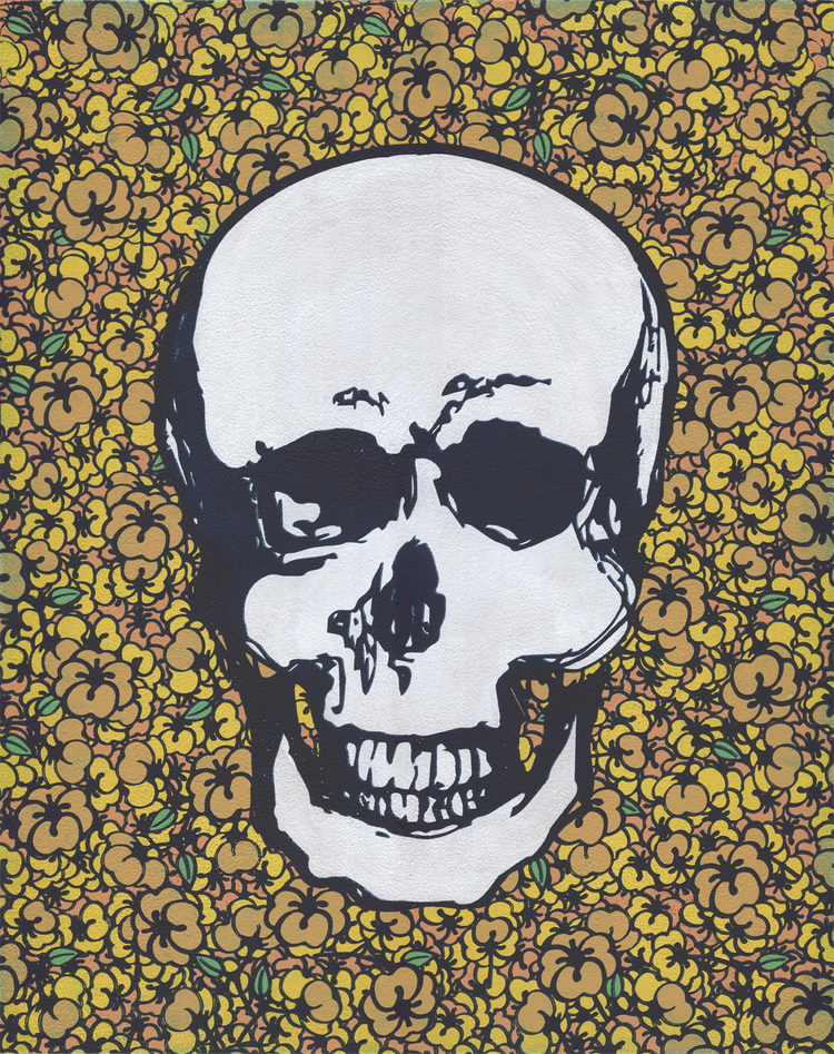 Happy in the End - Oxide. 2015, Acrylic on canvas mounted on board, 20 x 16 inches.
