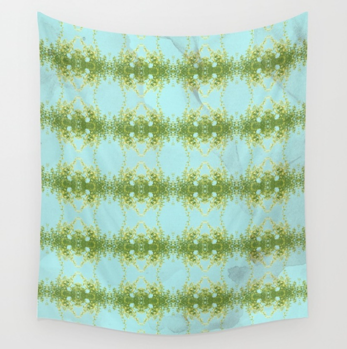 Hot Mint and Blue Sky Wall Tapestry by SickSweet   Society62.png