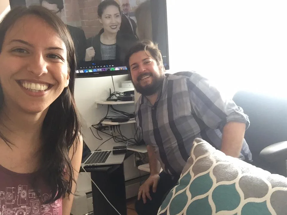 (Me and our editor, Matt Gershowitz, finalizing the cut this past Saturday.)