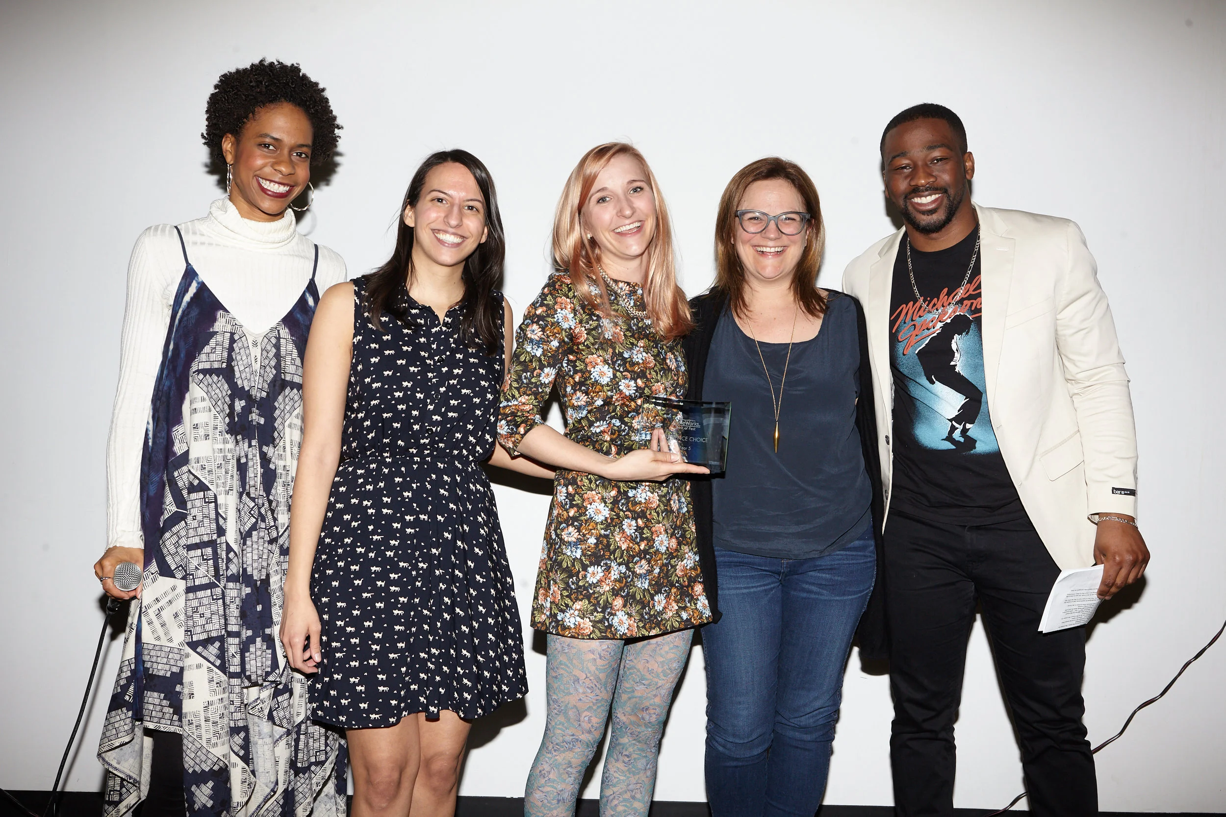AUDIENCE CHOICE : " Sibs " (Samantha Slater & Cynthia Silver) - Wins $50 towards a Seed&Spark campaign and script coverage from the CongestedCat team of one future short screenplay.