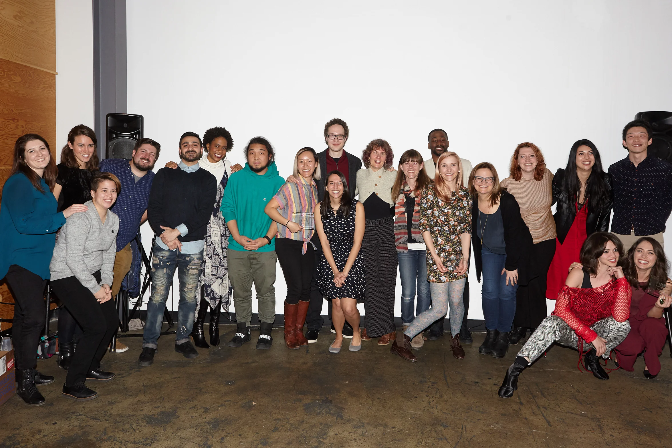 Our team with all the talented filmmakers of the night!