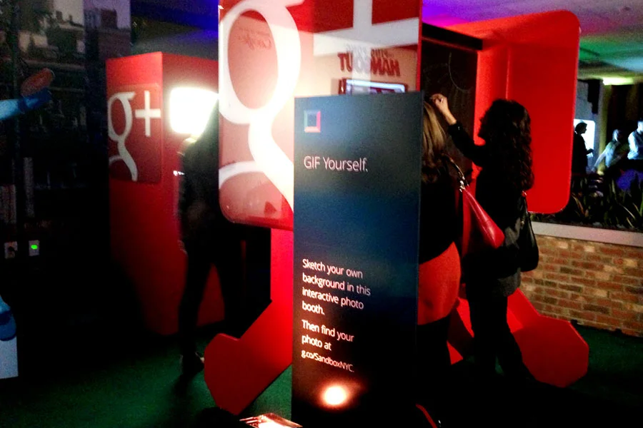gif booth in use