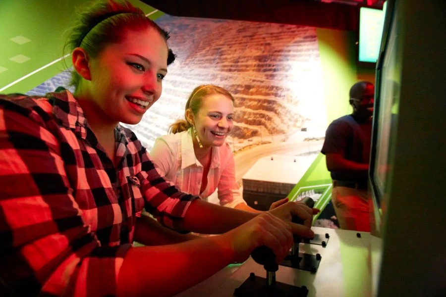 visitors at the earth interactive